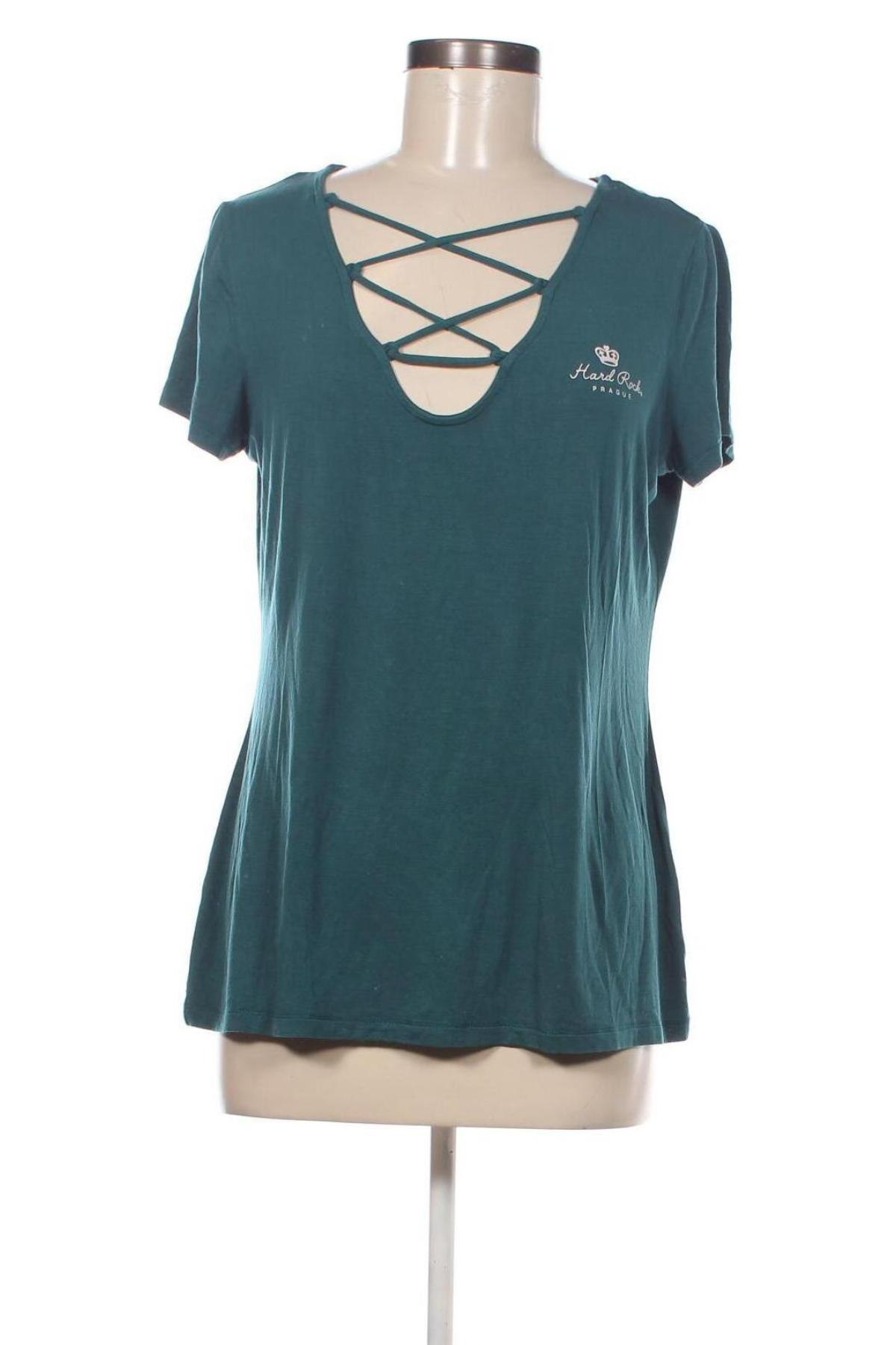 Дамска блуза Hard Rock, Размер M, Цвят Зелен, Цена 18,82 лв.