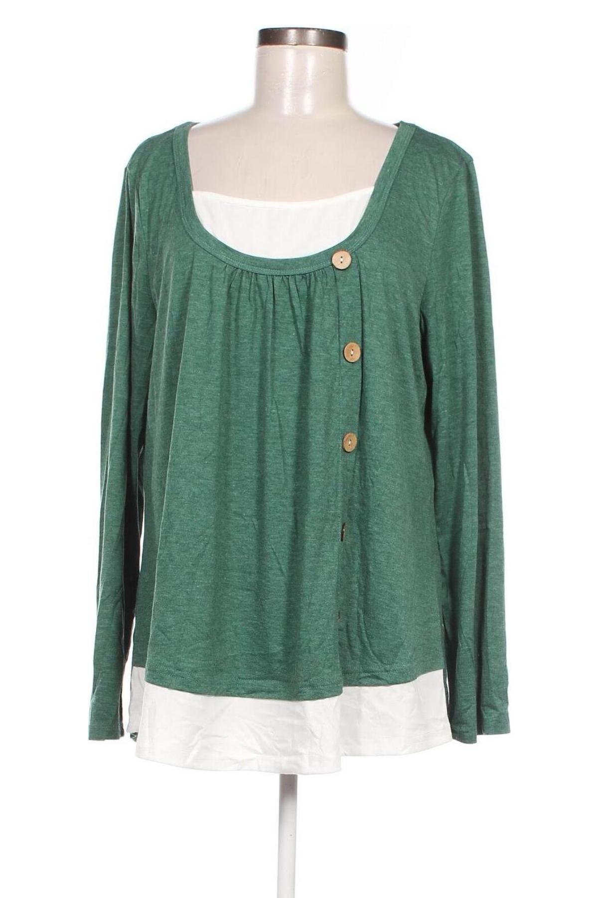 Γυναικεία μπλούζα JustFashionNow, Μέγεθος XL, Χρώμα Πράσινο, Τιμή 4,94 €