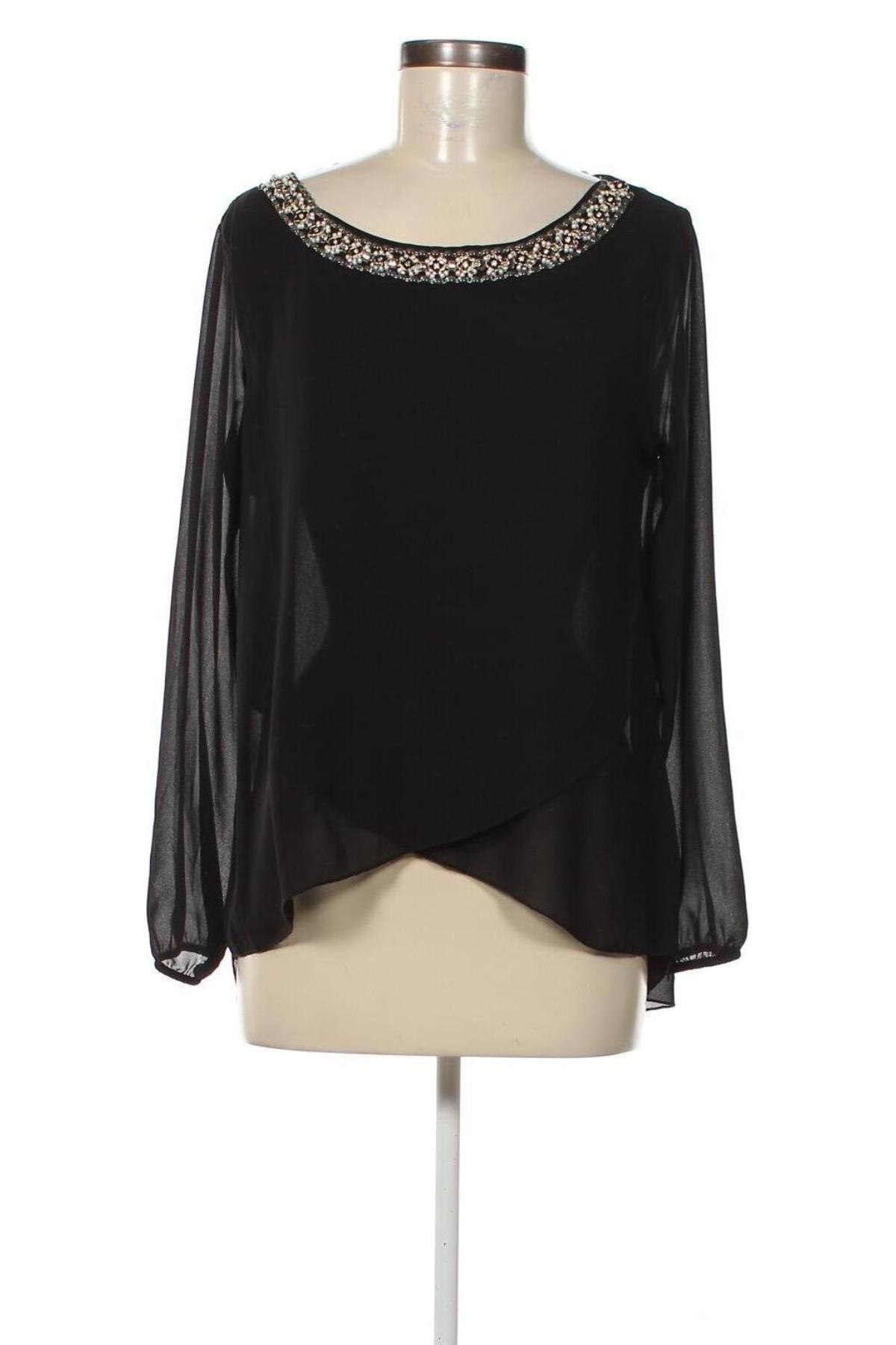 Γυναικεία μπλούζα Moda Fashion, Μέγεθος M, Χρώμα Μαύρο, Τιμή 4,96 €