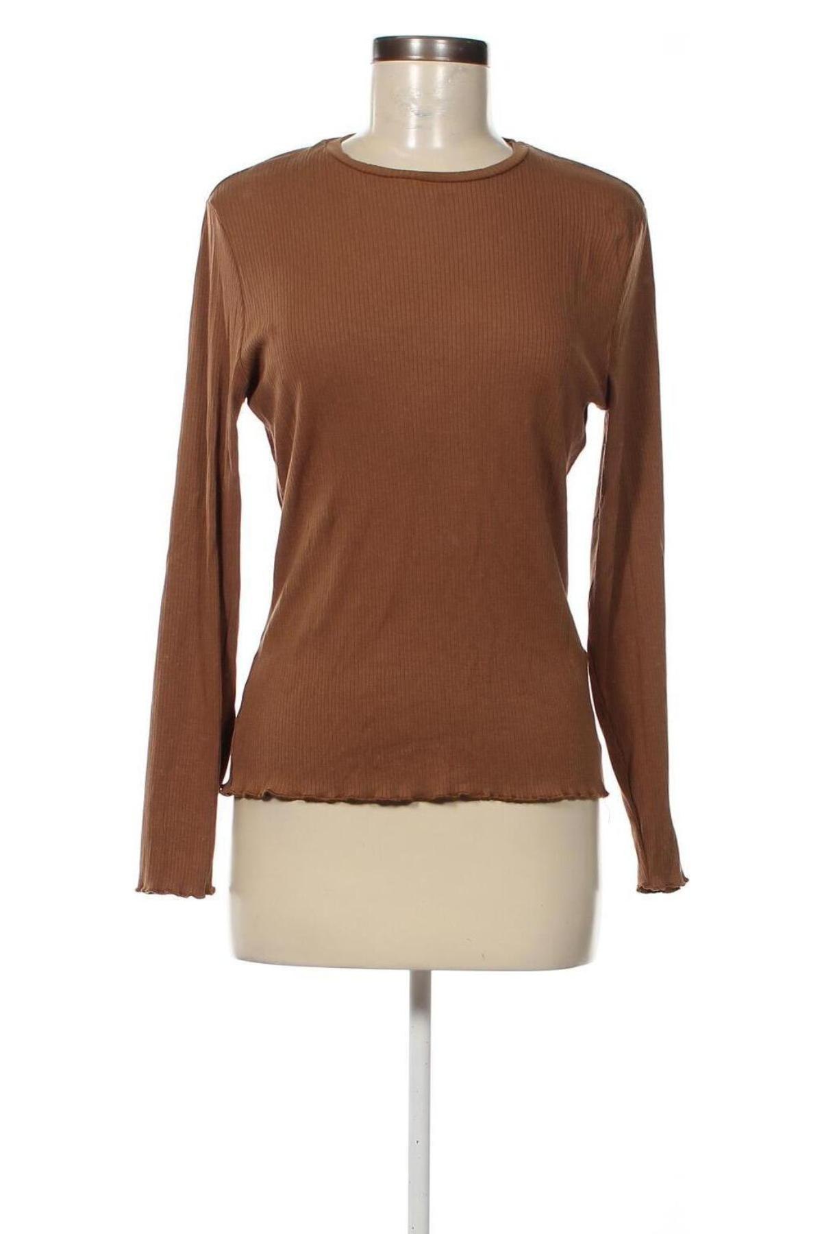 Γυναικεία μπλούζα Object, Μέγεθος XL, Χρώμα Καφέ, Τιμή 10,99 €