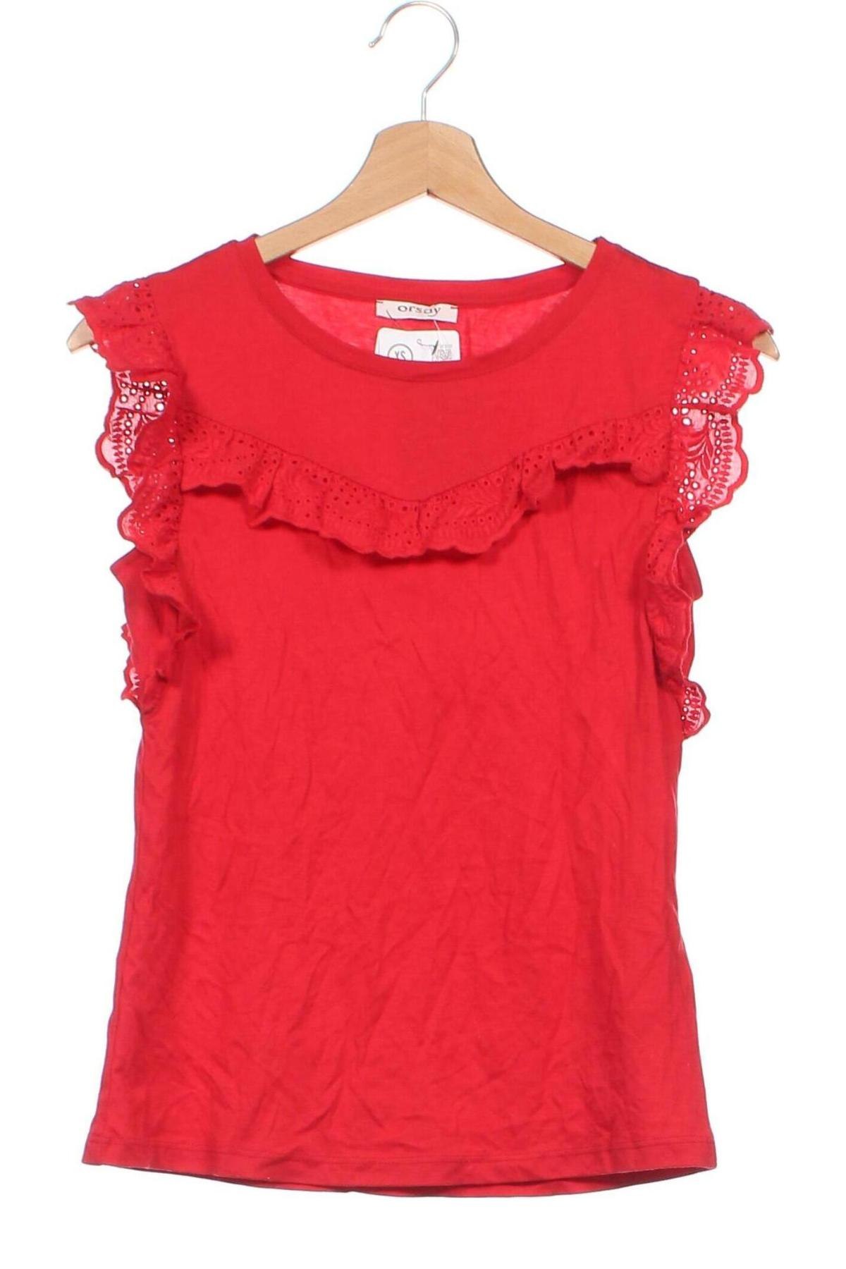 Γυναικεία μπλούζα Orsay, Μέγεθος XS, Χρώμα Κόκκινο, Τιμή 15,86 €