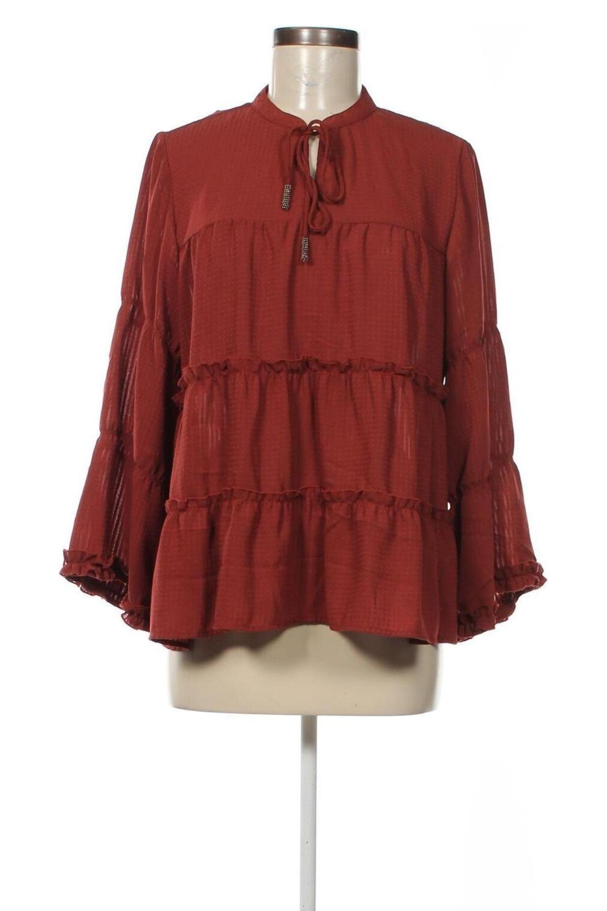 Дамска блуза Pigalle, Размер S, Цвят Кафяв, Цена 10,56 лв.