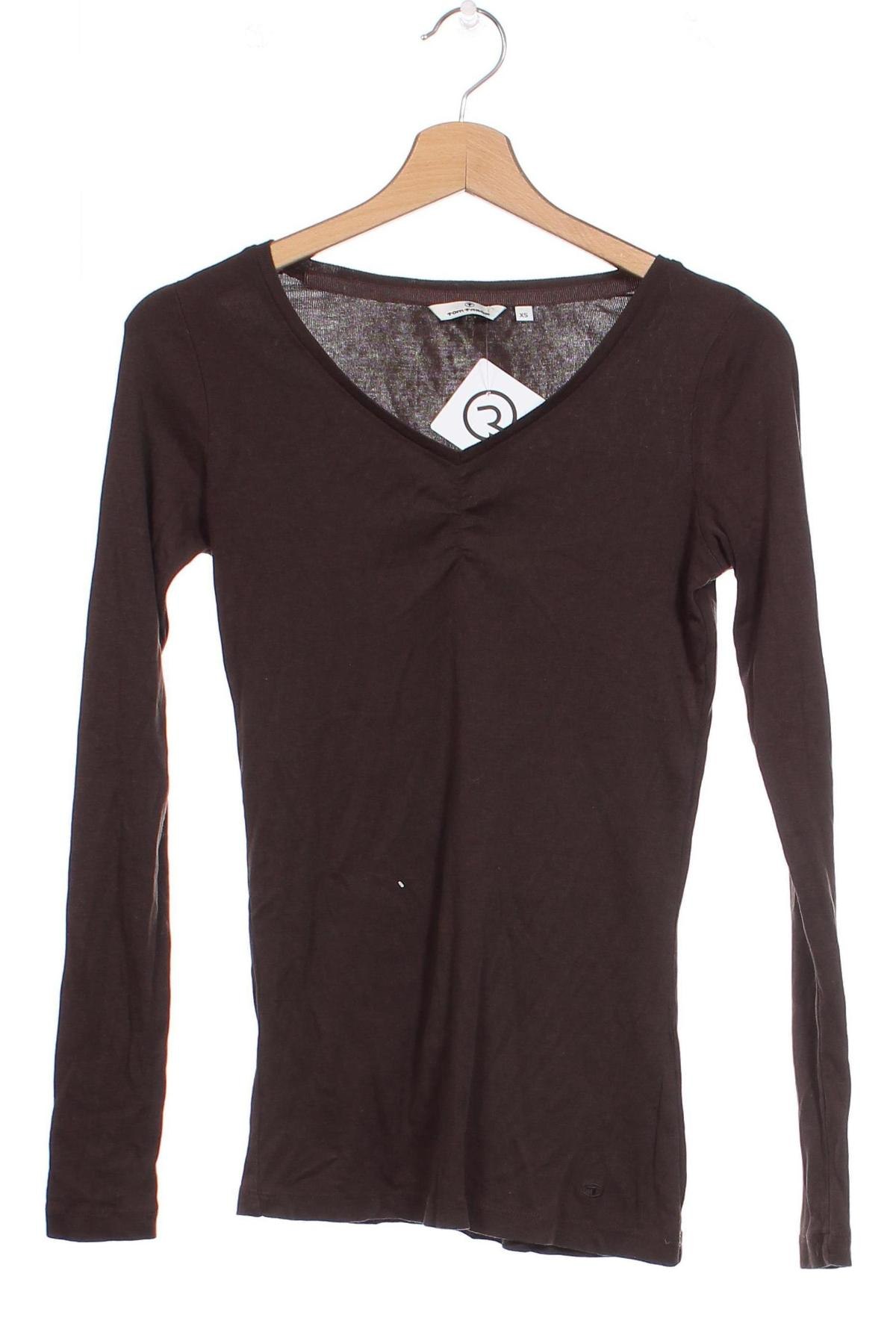 Дамска блуза Tom Tailor, Размер XS, Цвят Кафяв, Цена 45,74 лв.