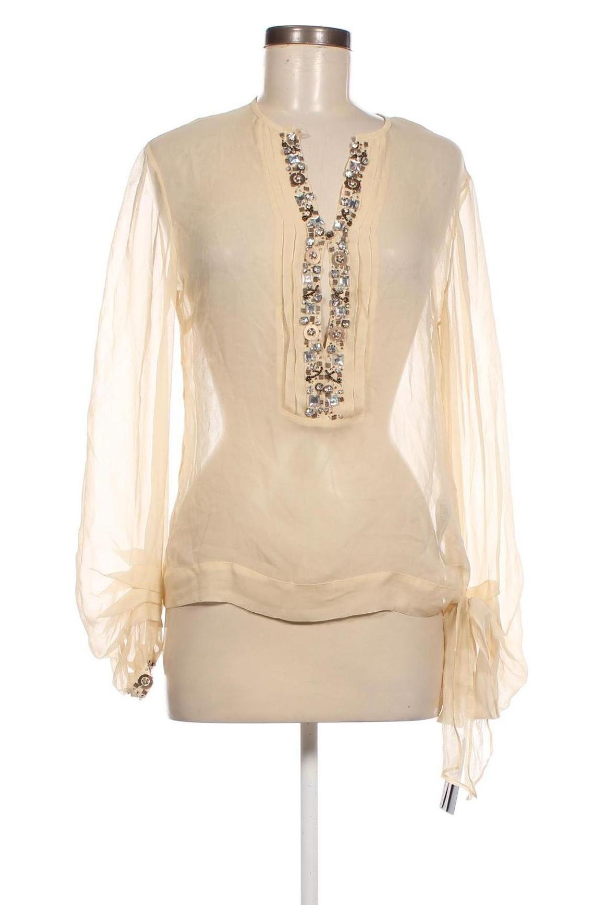 Дамска блуза Zara, Размер L, Цвят Бежов, Цена 43,79 лв.