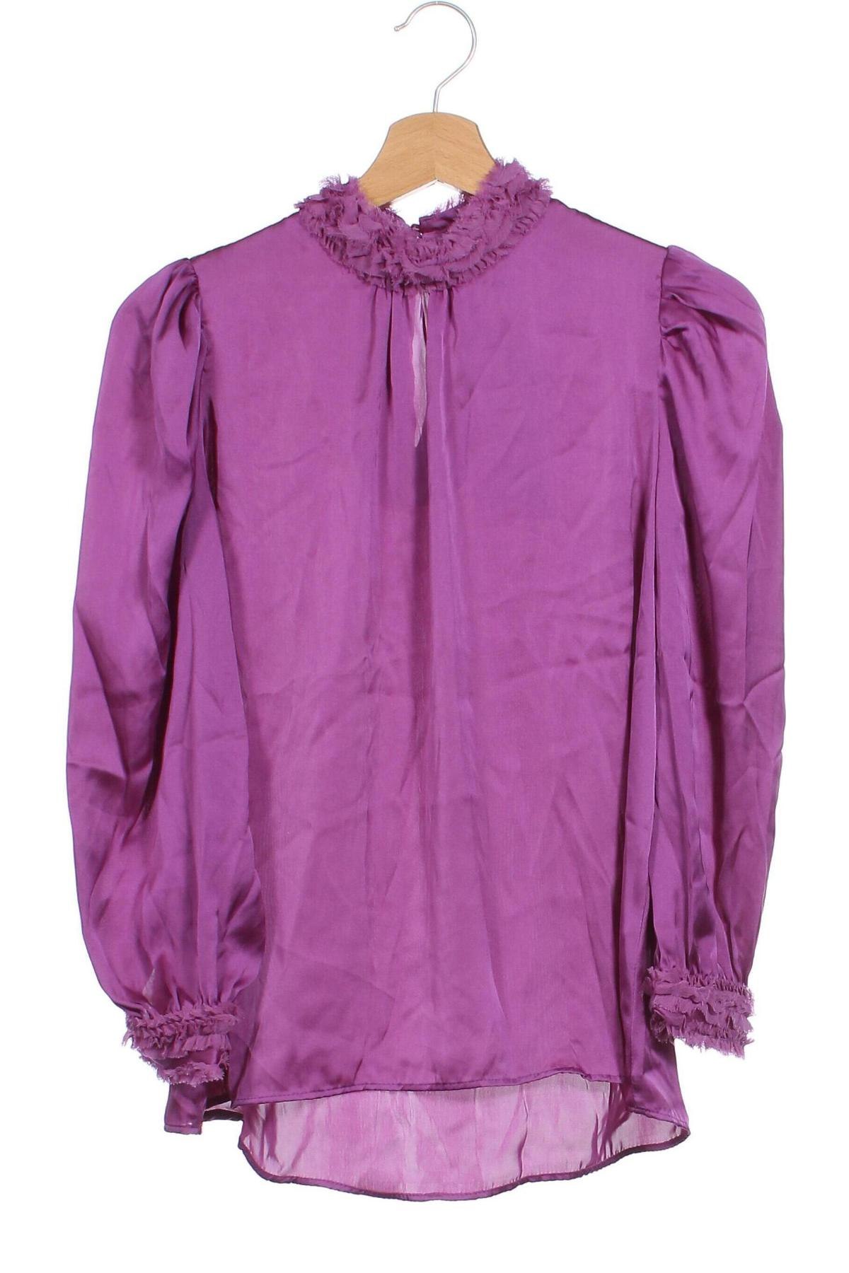 Дамска блуза Zara, Размер XS, Цвят Лилав, Цена 43,79 лв.