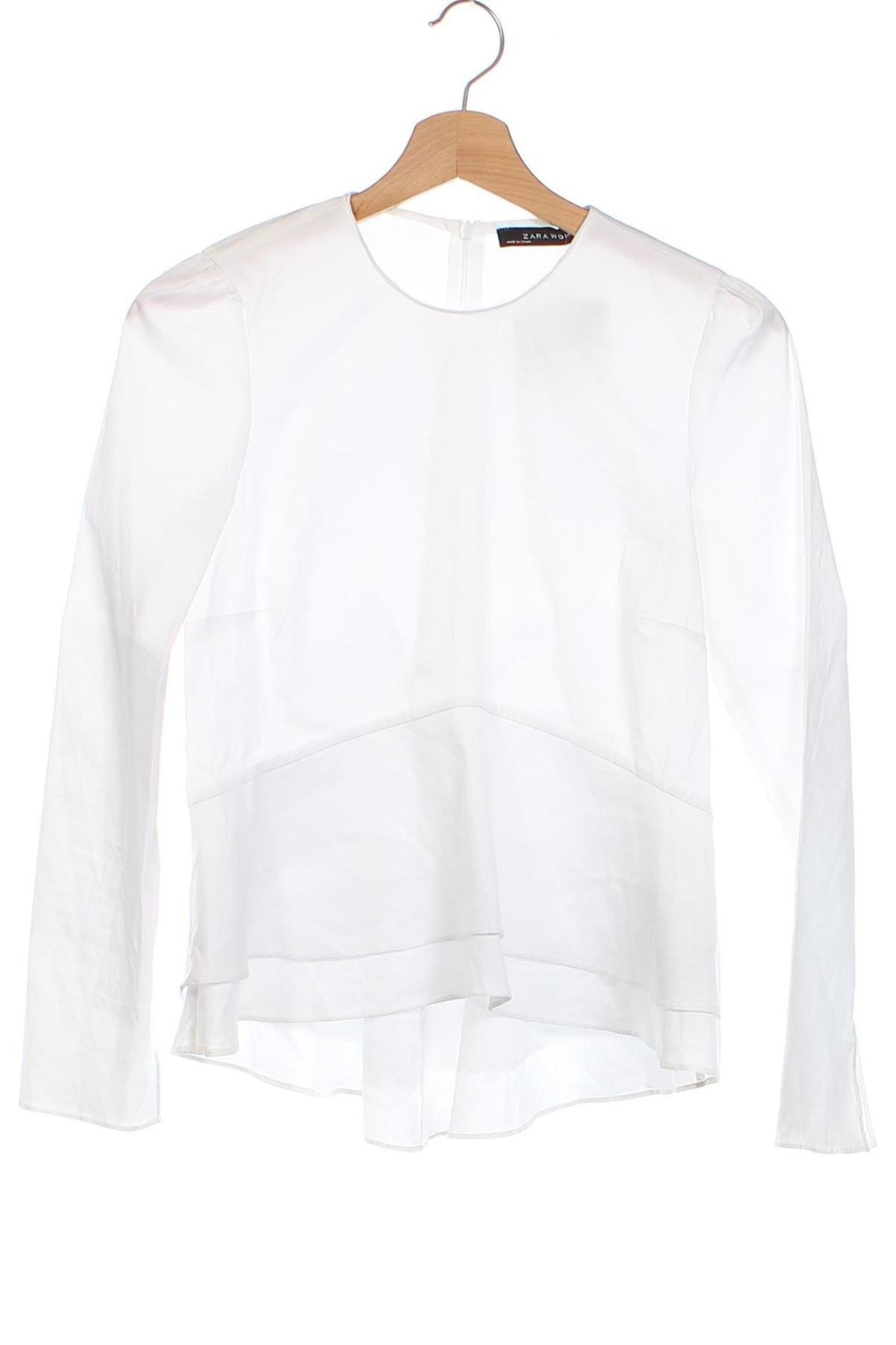 Дамска блуза Zara, Размер XS, Цвят Бял, Цена 14,58 лв.