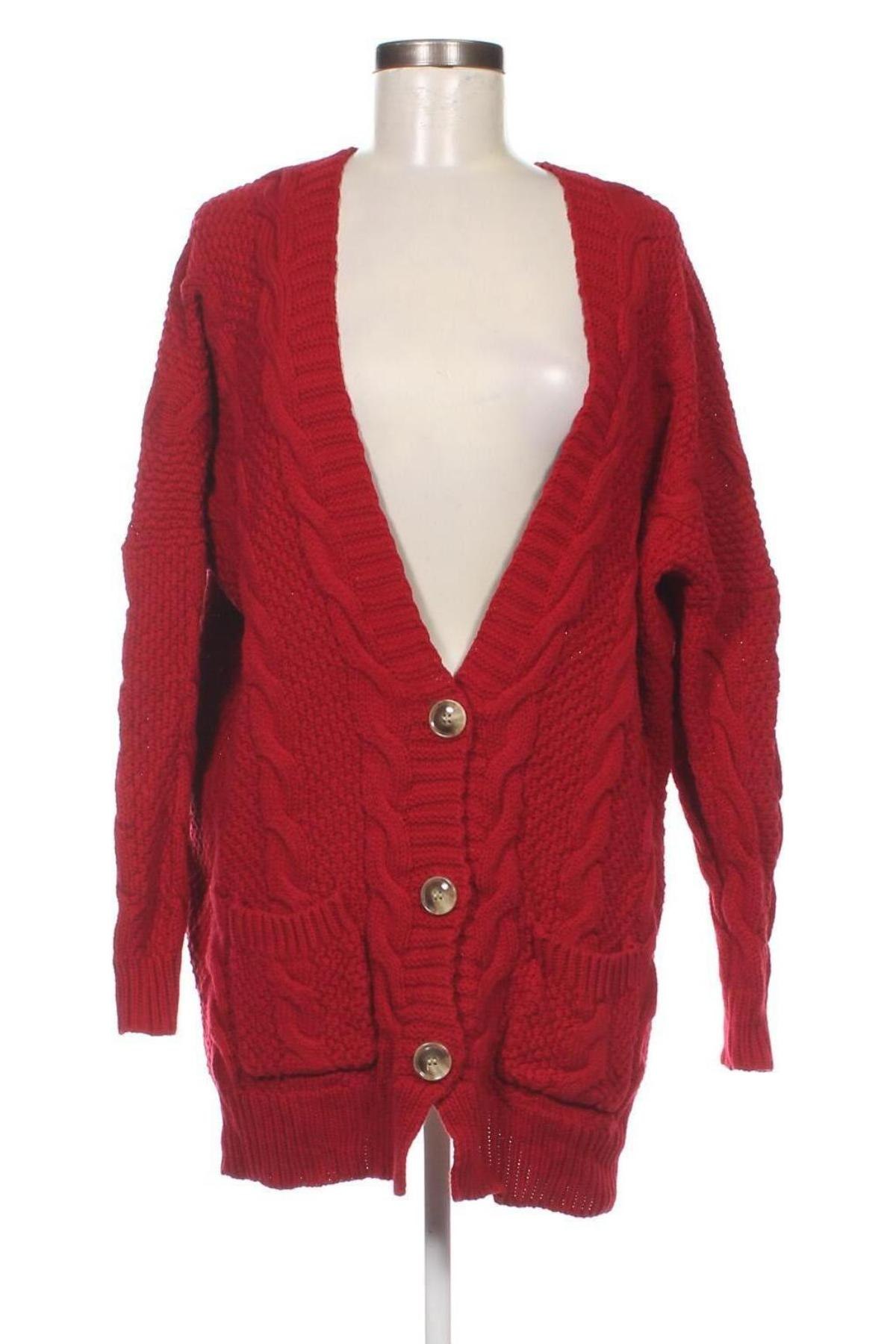 Damen Strickjacke Agnes & Dora, Größe L, Farbe Rot, Preis 7,29 €