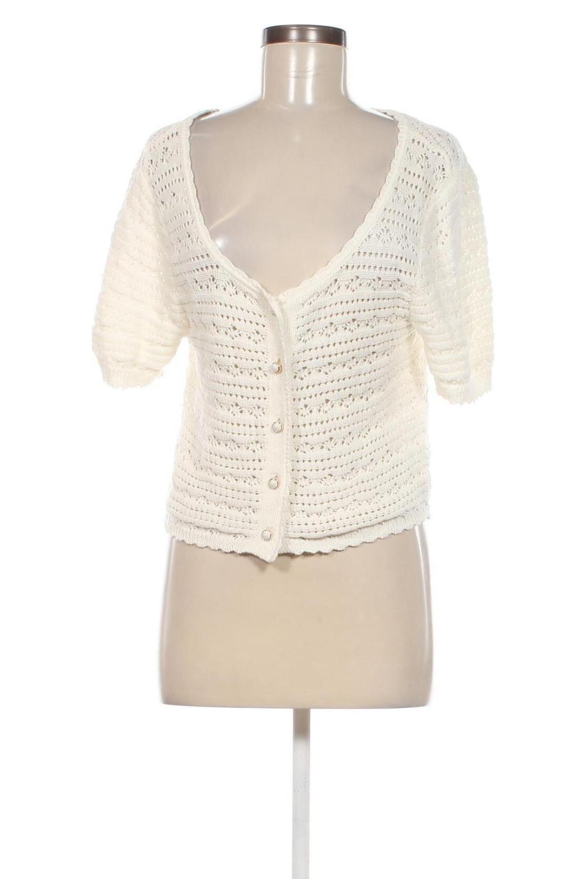 Cardigan de damă Amisu, Mărime L, Culoare Alb, Preț 37,73 Lei