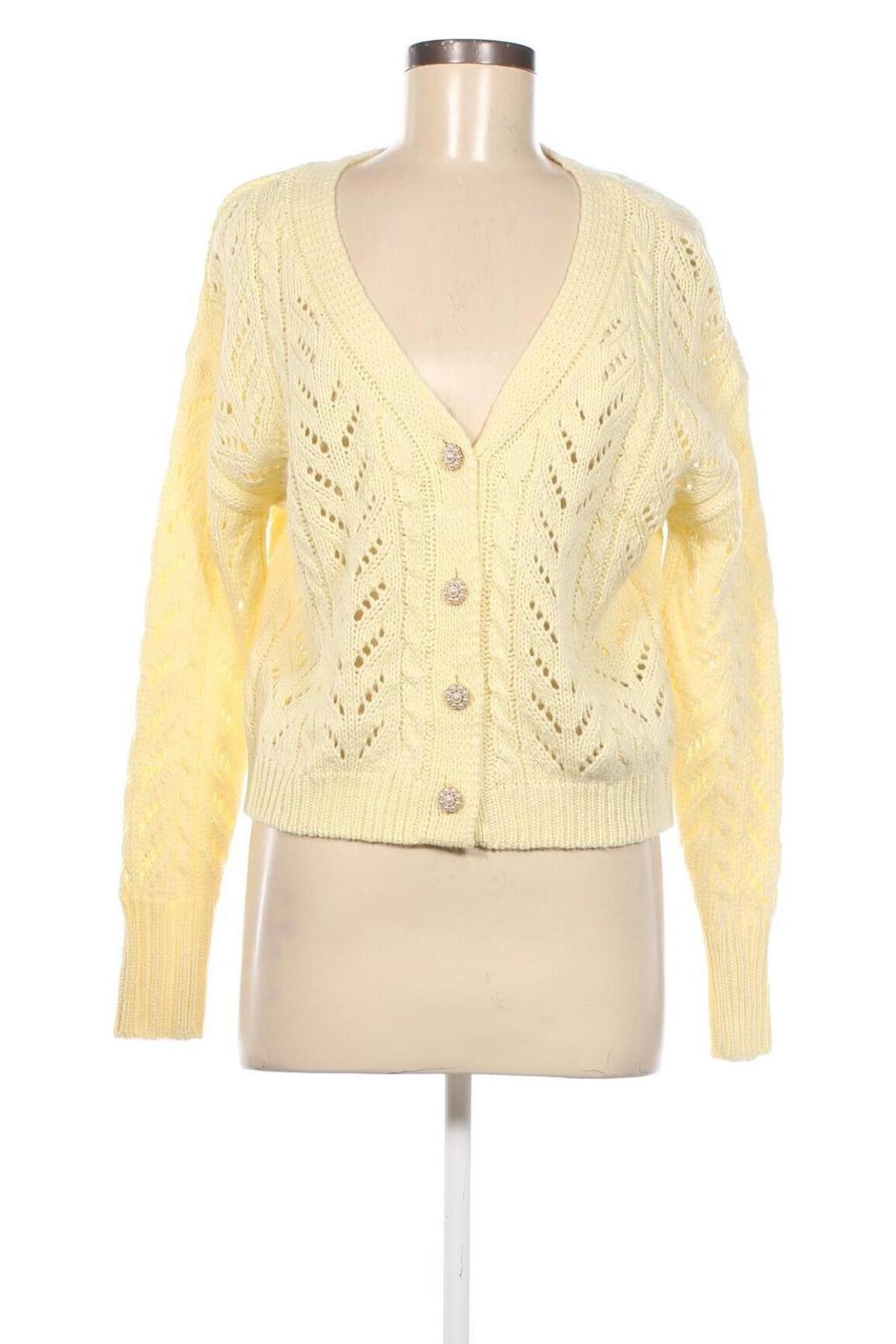 Cardigan de damă Amisu, Mărime XS, Culoare Galben, Preț 95,39 Lei