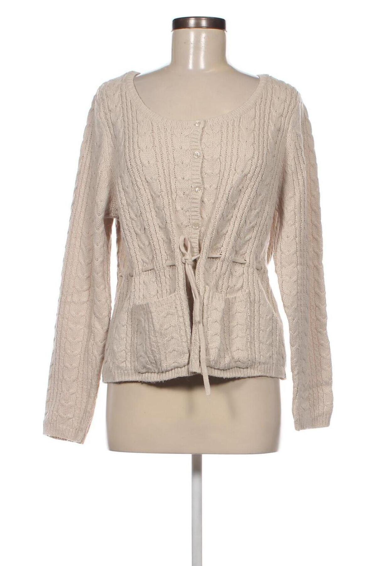 Cardigan de damă H&M, Mărime L, Culoare Ecru, Preț 31,99 Lei