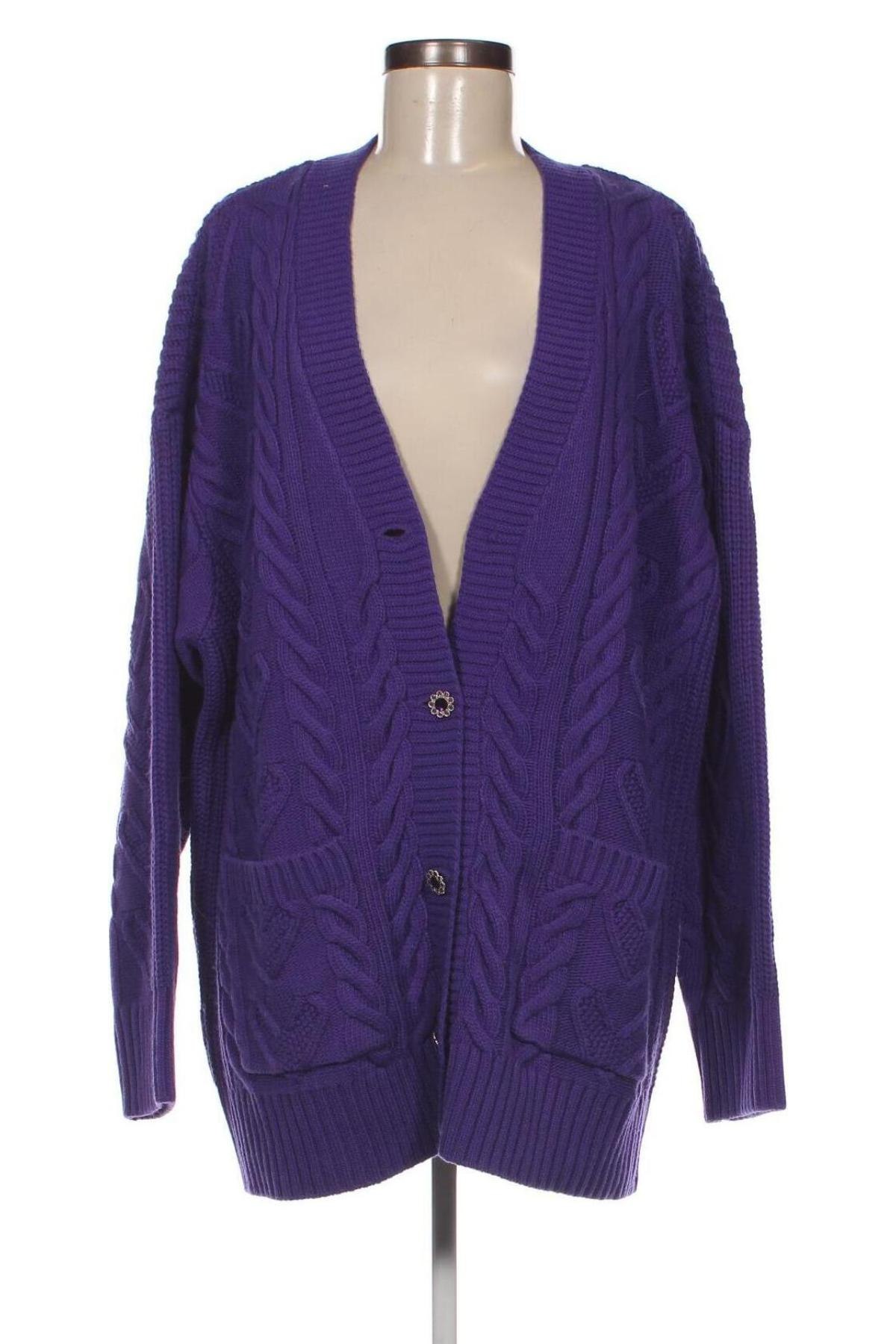 Cardigan de damă TWINSET, Mărime L, Culoare Mov, Preț 424,08 Lei