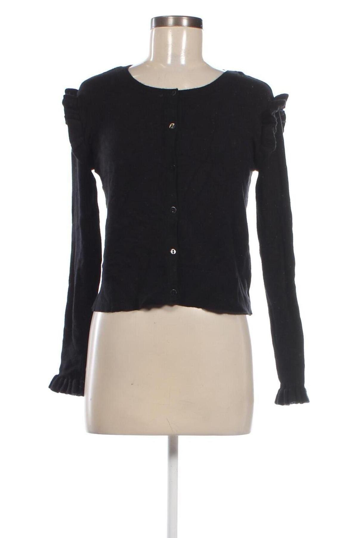 Cardigan de damă Zara Knitwear, Mărime L, Culoare Negru, Preț 33,51 Lei