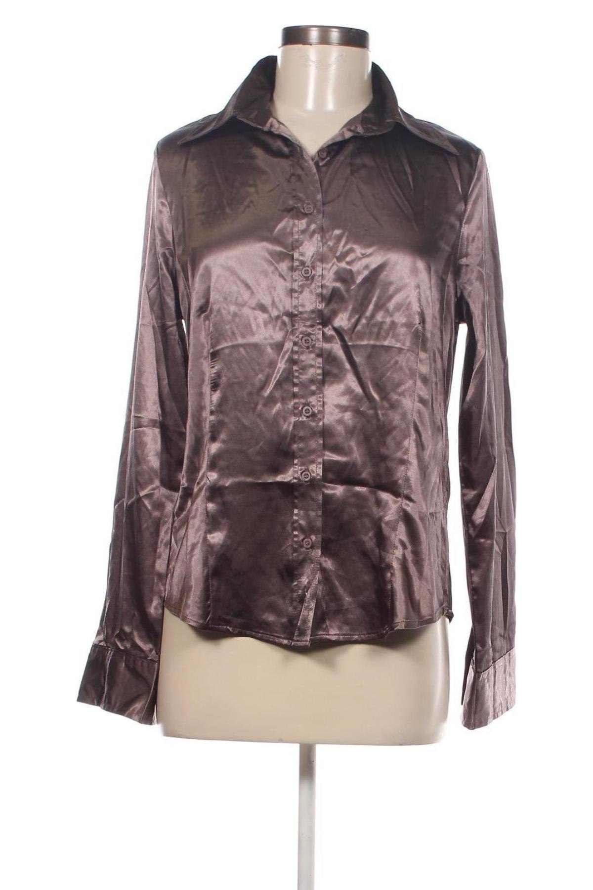 Γυναικείο πουκάμισο Bluoltre, Μέγεθος M, Χρώμα Καφέ, Τιμή 5,76 €
