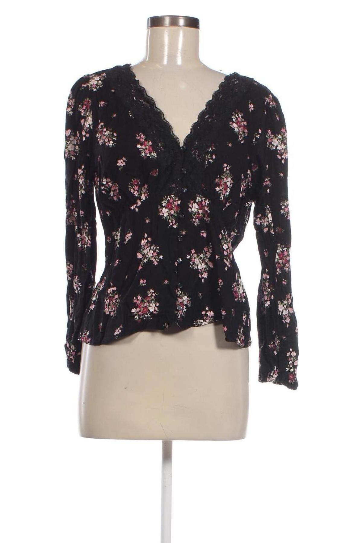 Γυναικείο πουκάμισο Dorothy Perkins, Μέγεθος L, Χρώμα Μαύρο, Τιμή 28,47 €