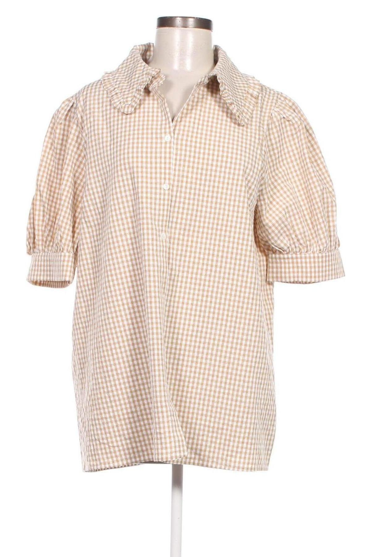 Γυναικείο πουκάμισο Free Quent, Μέγεθος XXL, Χρώμα  Μπέζ, Τιμή 19,85 €