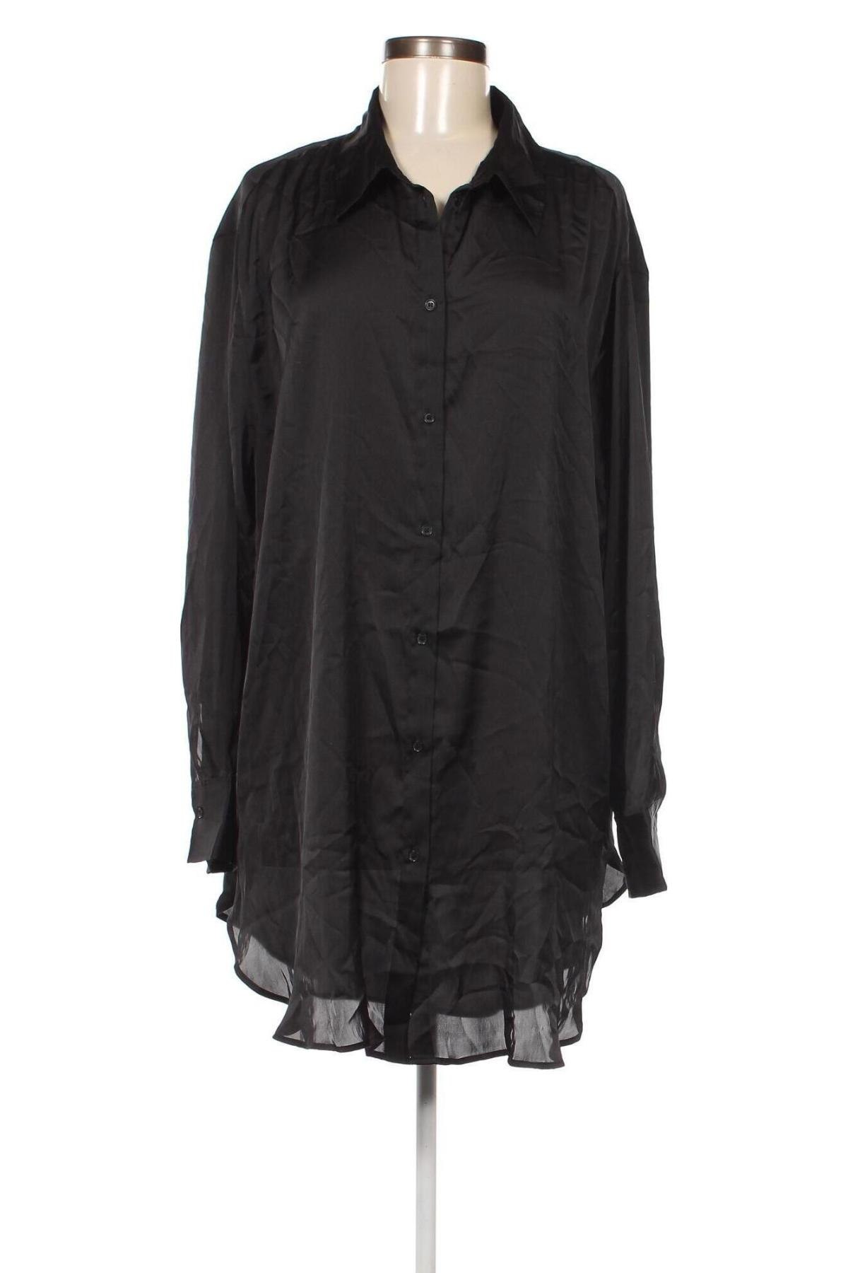 Γυναικείο πουκάμισο H&M, Μέγεθος XL, Χρώμα Μαύρο, Τιμή 10,82 €