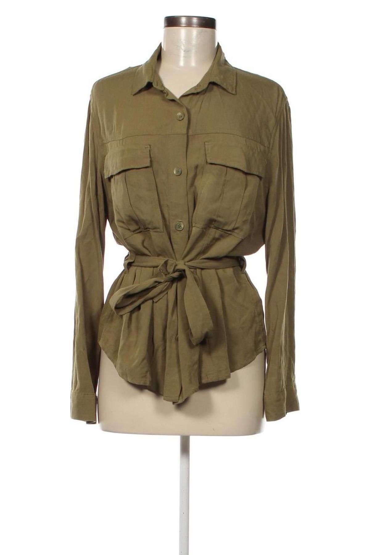 Γυναικείο πουκάμισο H&M Divided, Μέγεθος L, Χρώμα Πράσινο, Τιμή 7,67 €