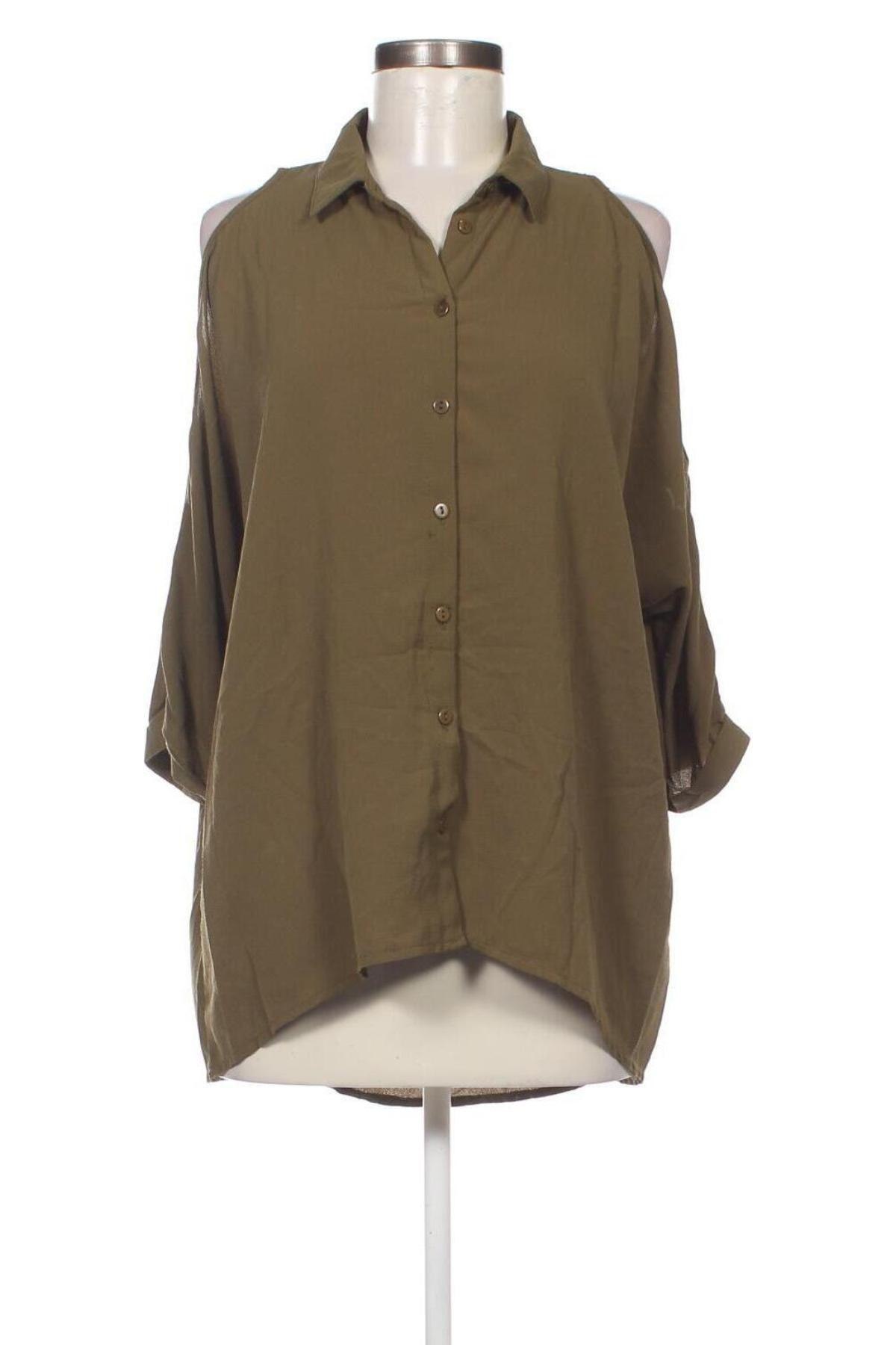 Γυναικείο πουκάμισο New Look, Μέγεθος M, Χρώμα Πράσινο, Τιμή 3,09 €