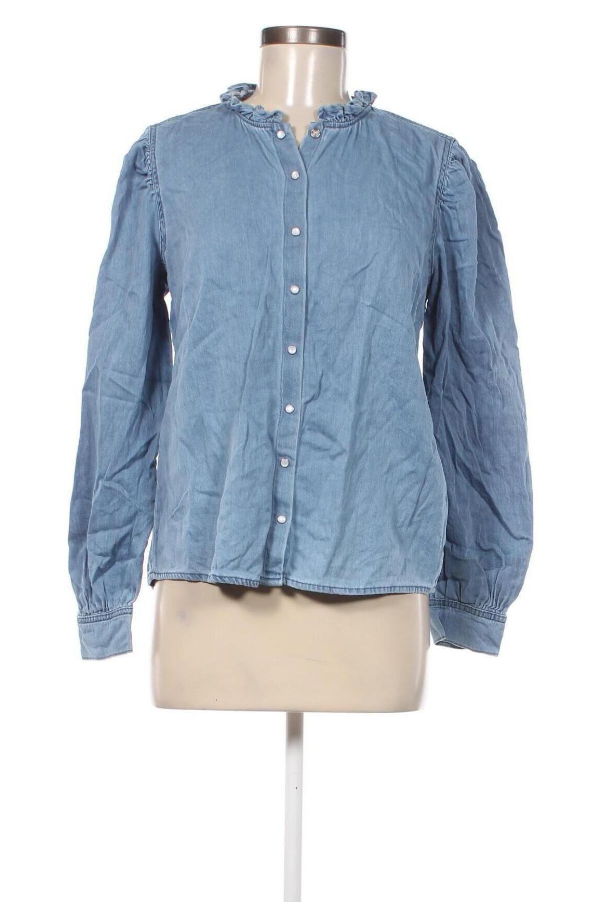 Γυναικείο πουκάμισο ONLY, Μέγεθος L, Χρώμα Μπλέ, Τιμή 7,82 €