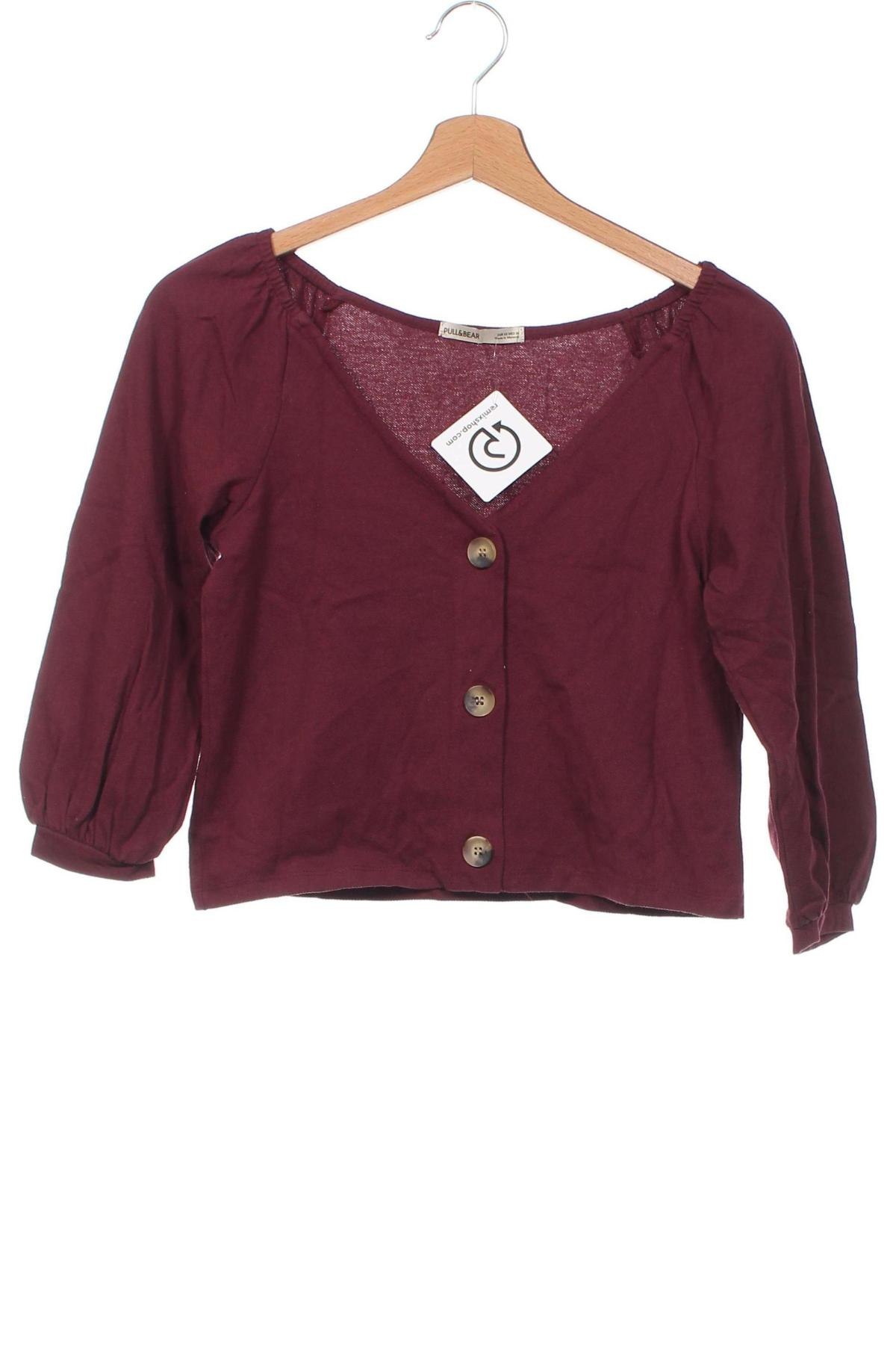 Damenbluse Pull&Bear, Größe XS, Farbe Rot, Preis 3,48 €