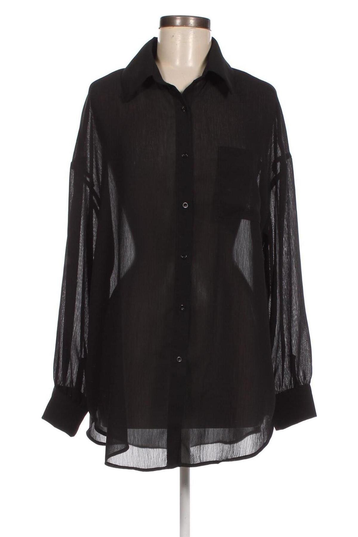 Дамска риза SHEIN, Размер L, Цвят Черен, Цена 11,44 лв.