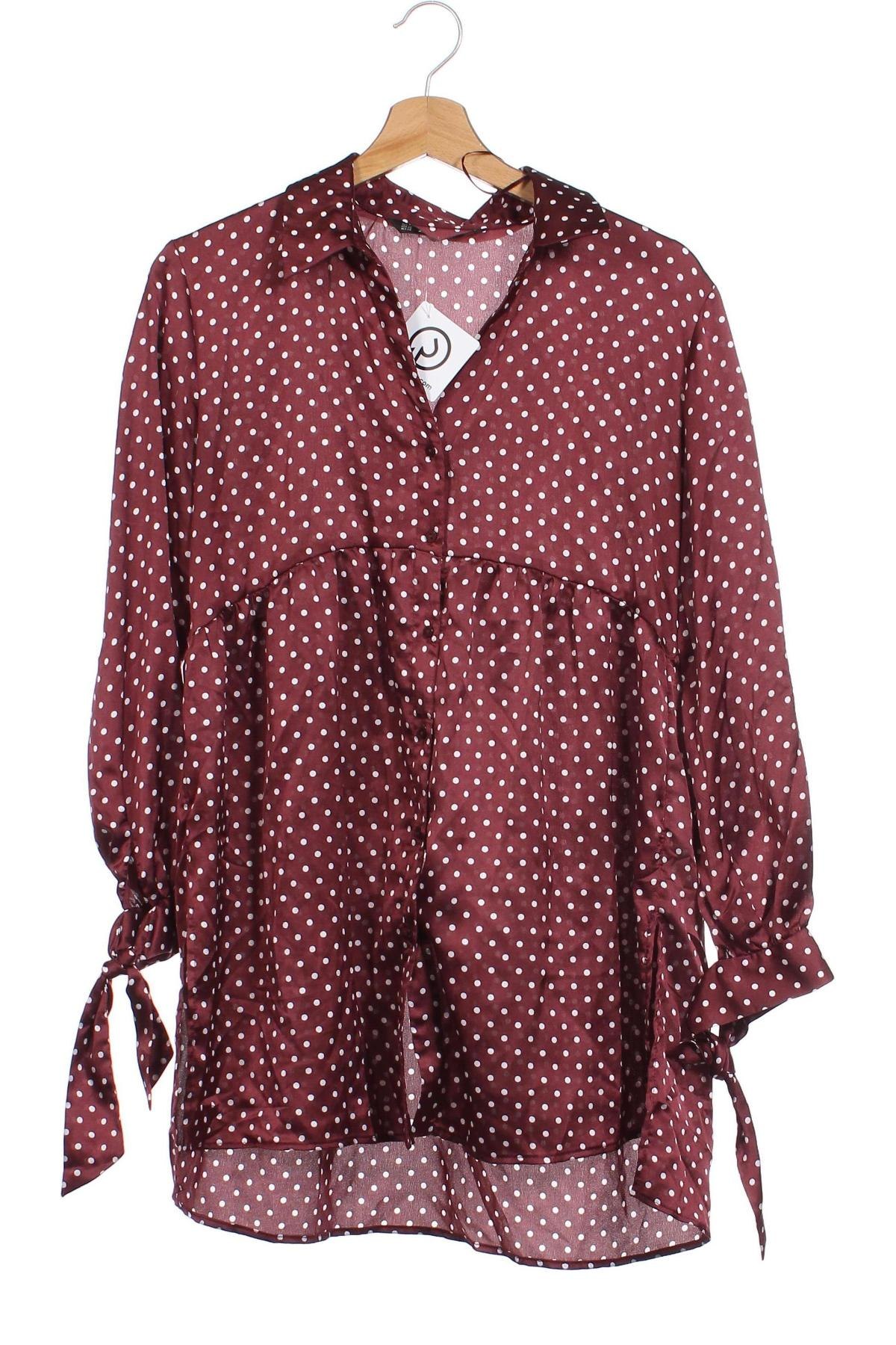 Dámska košeľa  Zara, Veľkosť XS, Farba Červená, Cena  7,14 €
