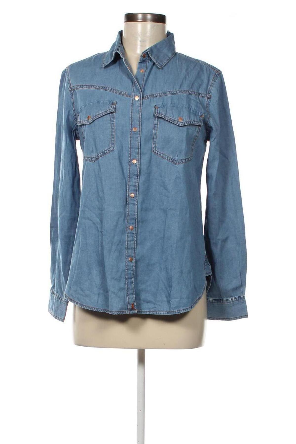 Γυναικείο πουκάμισο Zara, Μέγεθος M, Χρώμα Μπλέ, Τιμή 19,03 €