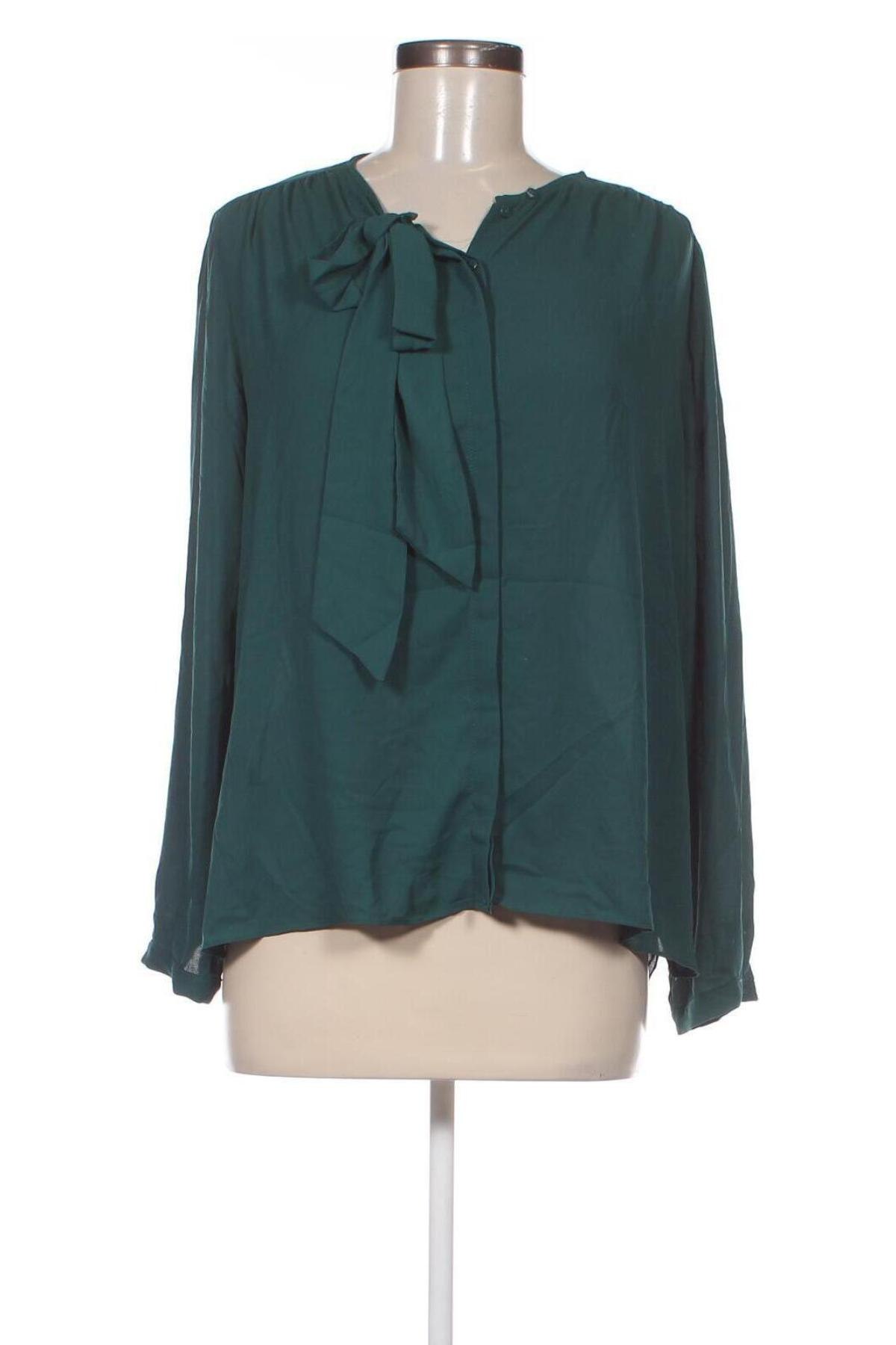 Дамска риза Zara, Размер M, Цвят Зелен, Цена 5,40 лв.