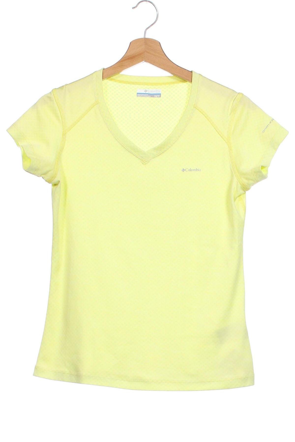 Damen T-Shirt Columbia, Größe XS, Farbe Gelb, Preis 7,46 €