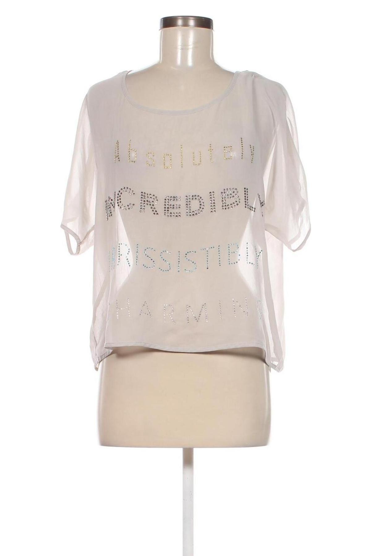 Damen T-Shirt Cream, Größe M, Farbe Grau, Preis 6,63 €