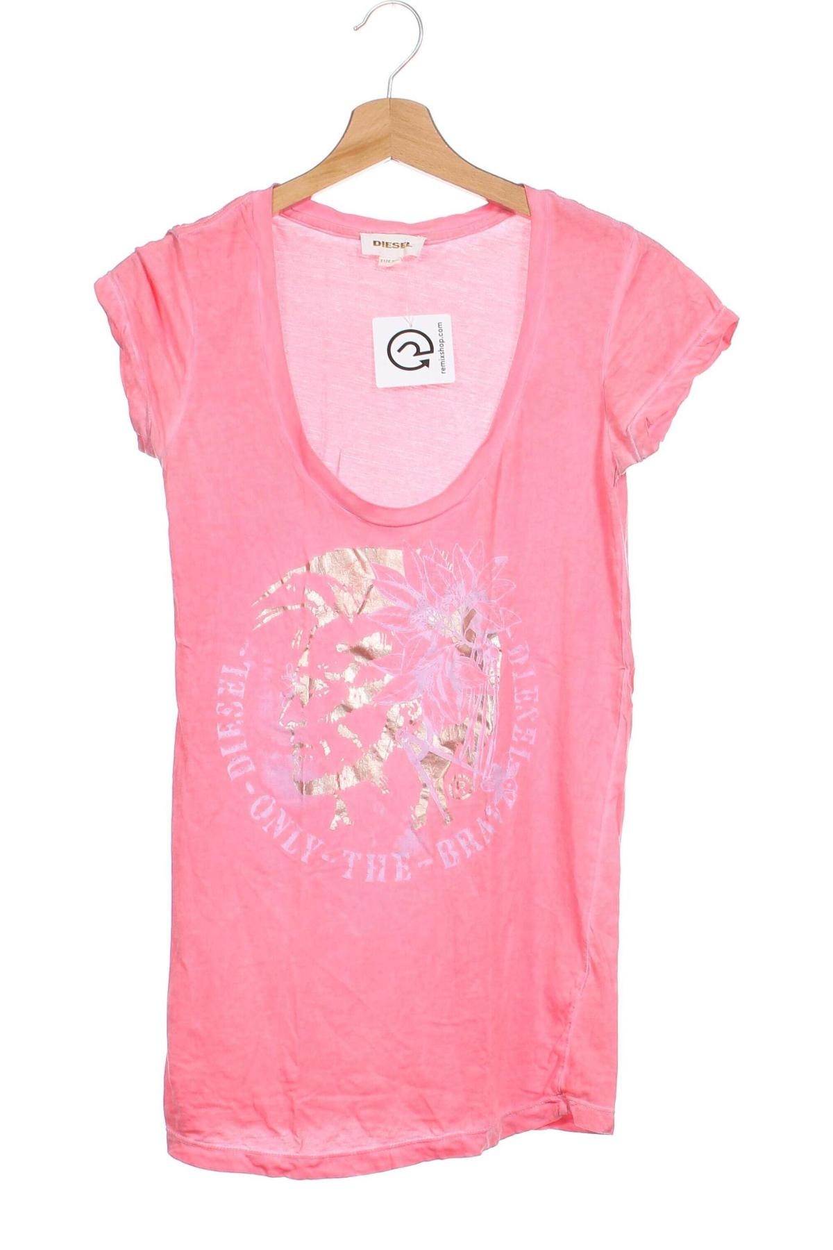 Damen T-Shirt Diesel, Größe XS, Farbe Rosa, Preis € 24,50