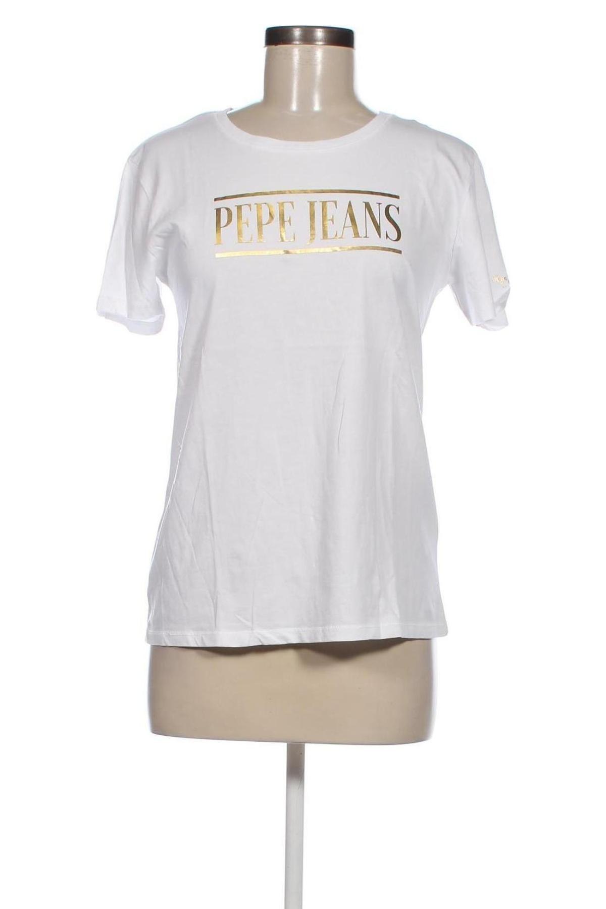 Γυναικείο t-shirt Pepe Jeans, Μέγεθος S, Χρώμα Λευκό, Τιμή 17,58 €