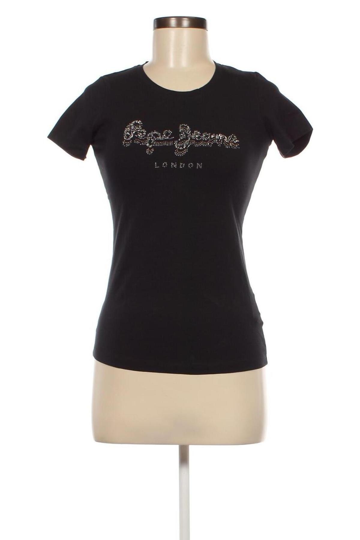 Γυναικείο t-shirt Pepe Jeans, Μέγεθος XS, Χρώμα Μαύρο, Τιμή 30,04 €