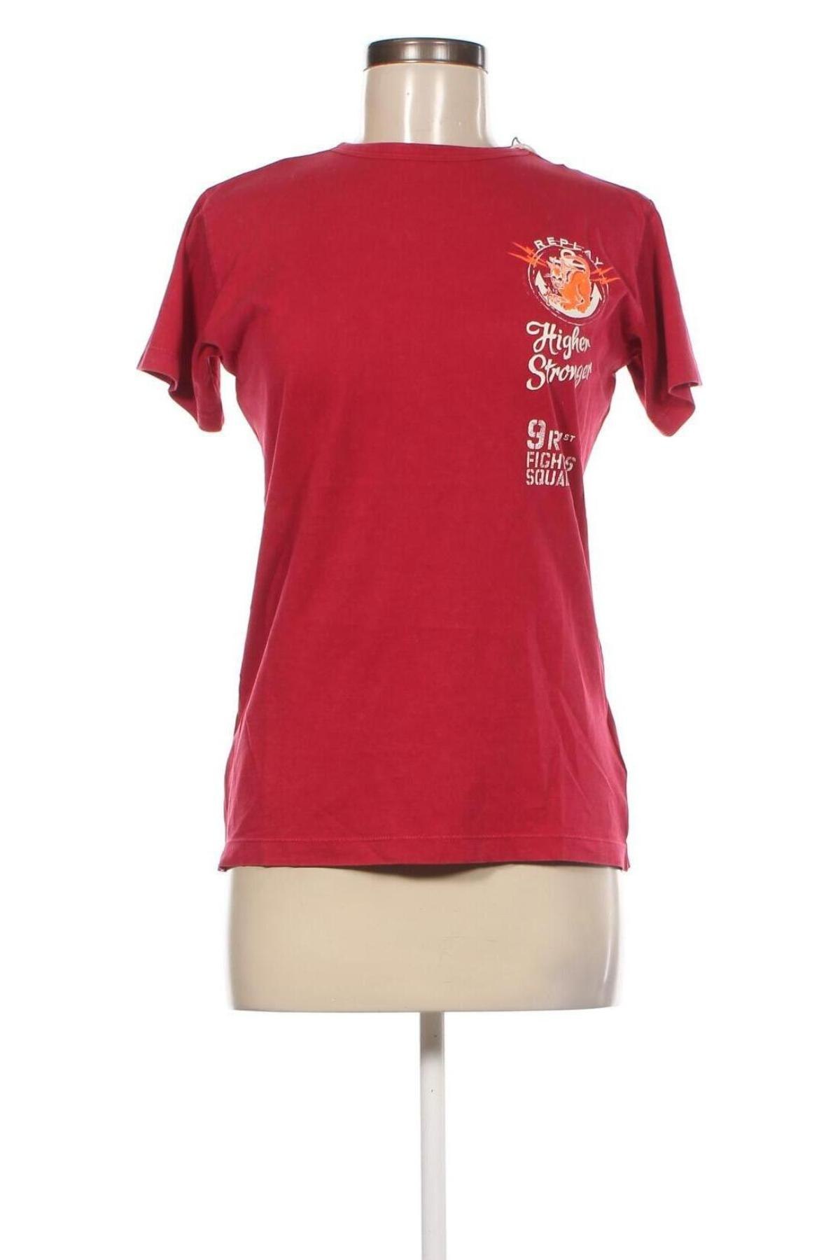 Damen T-Shirt Replay, Größe M, Farbe Rot, Preis € 23,71