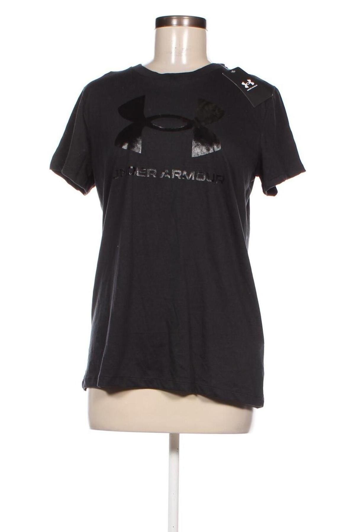 Дамска тениска Under Armour, Размер M, Цвят Черен, Цена 37,20 лв.