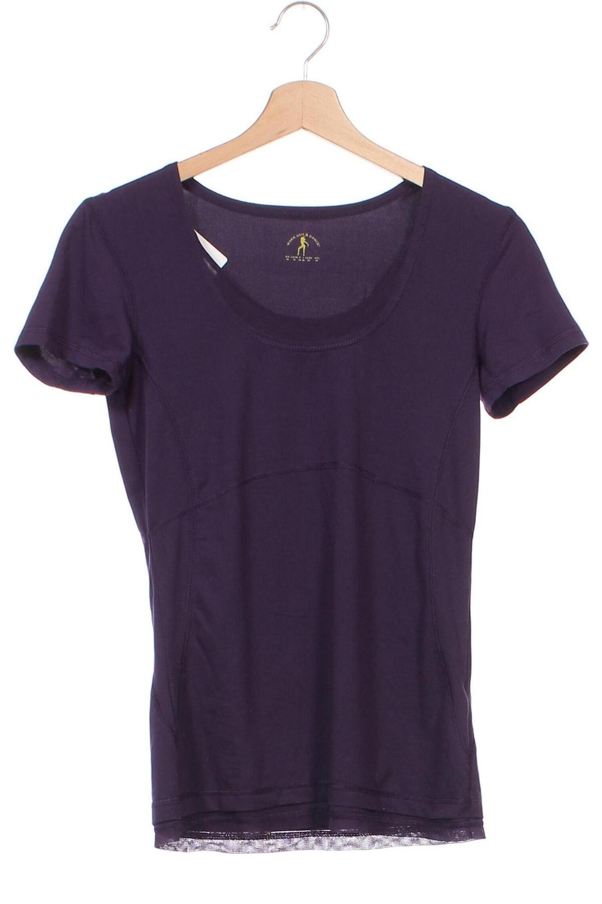 Damen T-Shirt Work Out, Größe XS, Farbe Lila, Preis 3,38 €