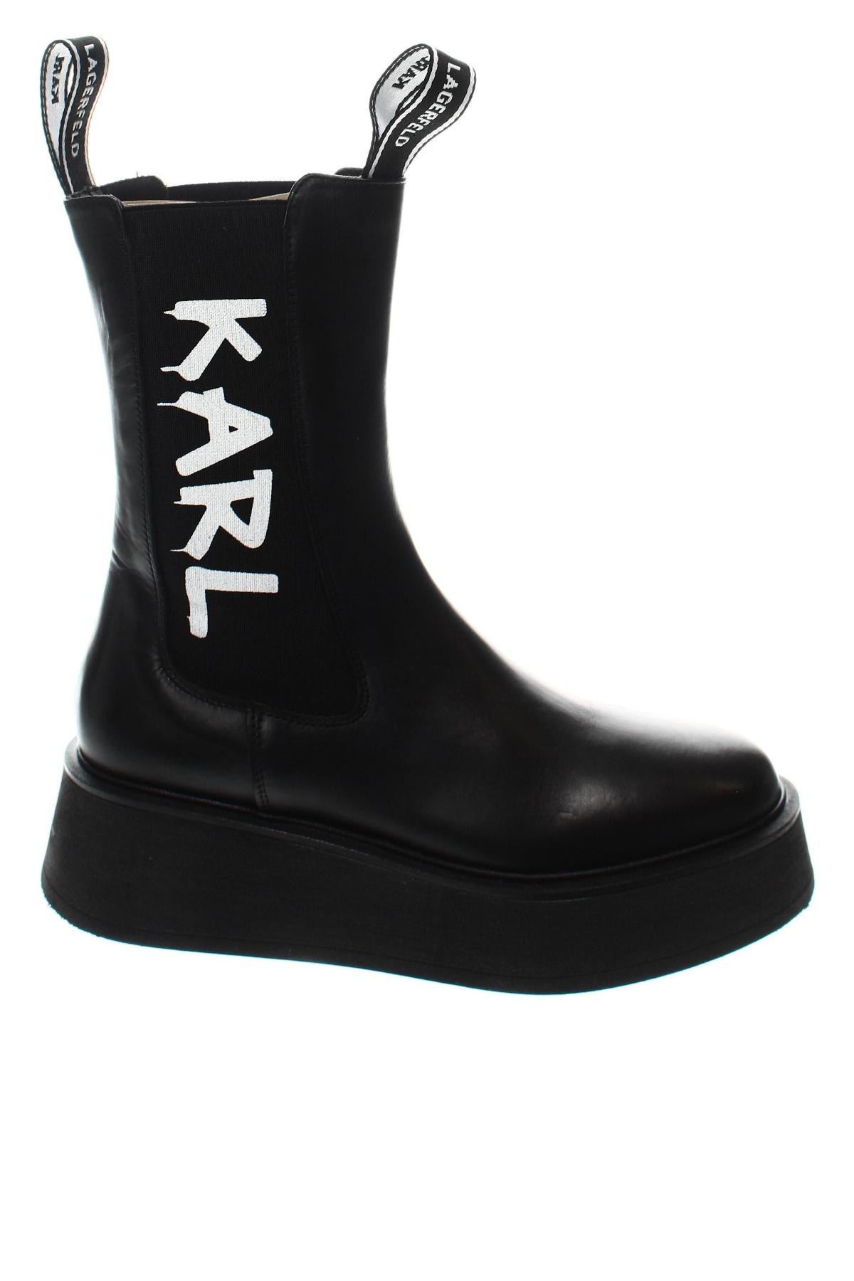 Botine de damă Karl Lagerfeld, Mărime 38, Culoare Negru, Preț 1.697,37 Lei