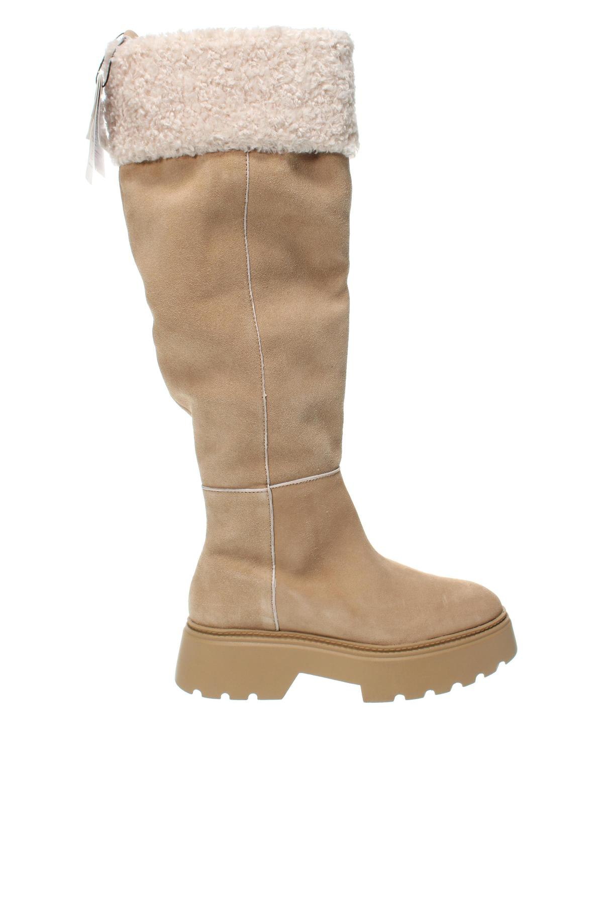 Damenstiefel Zara, Größe 39, Farbe Beige, Preis € 49,07