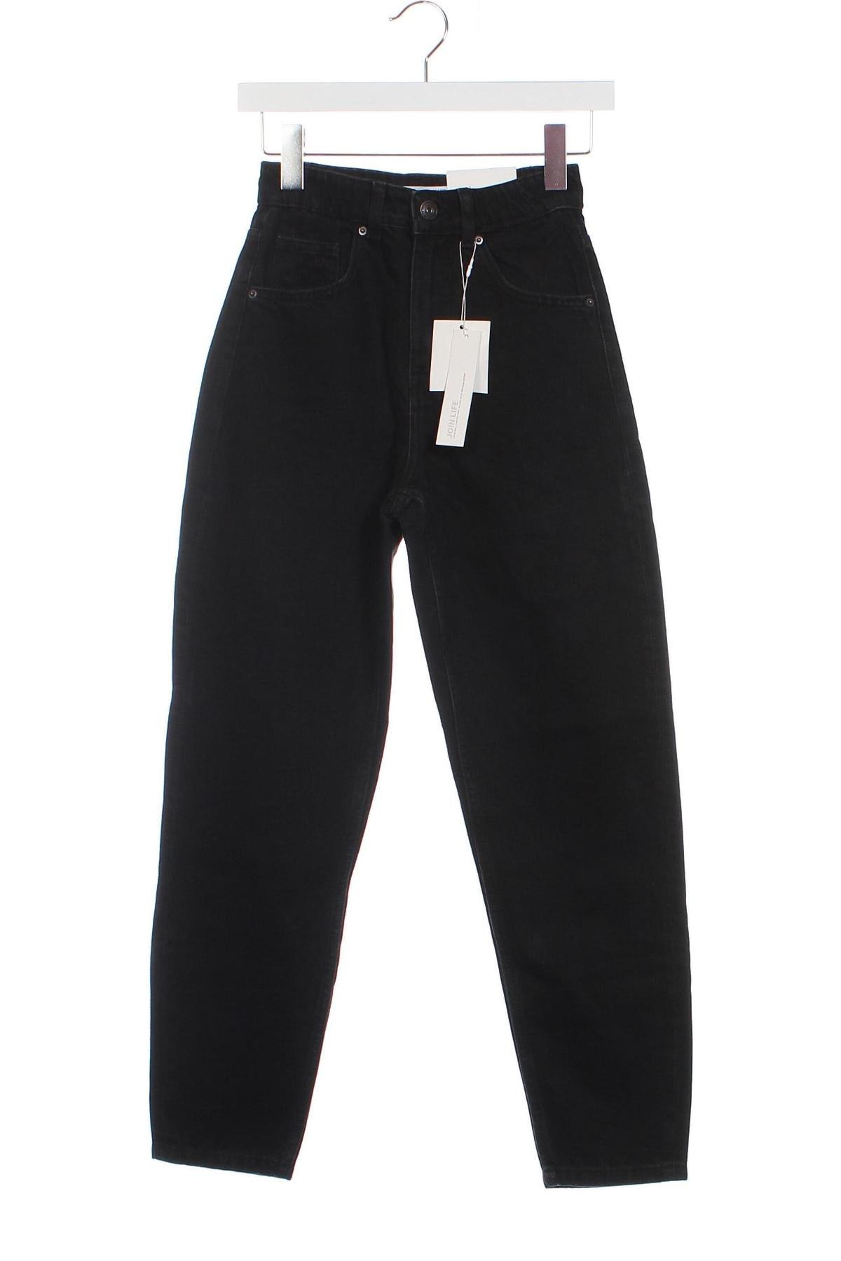 Blugi de femei Bershka, Mărime XXS, Culoare Negru, Preț 71,12 Lei