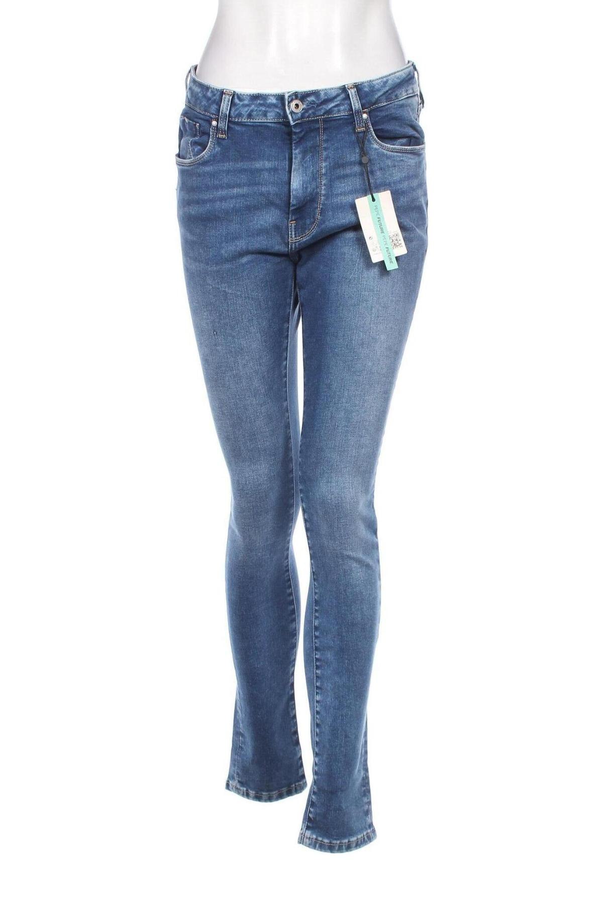 Дамски дънки Pepe Jeans, Размер XL, Цвят Син, Цена 68,80 лв.
