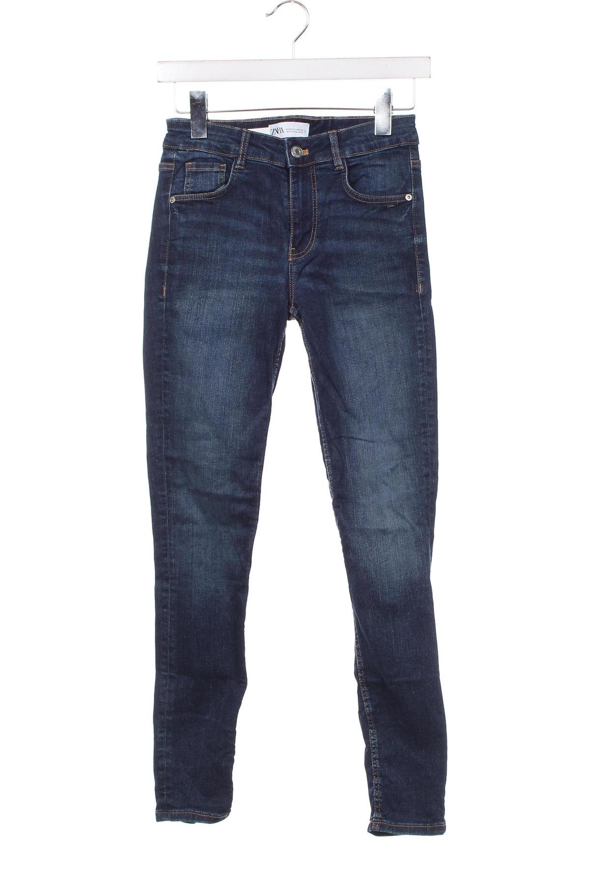 Dámske džínsy  Zara, Veľkosť XS, Farba Modrá, Cena  4,75 €