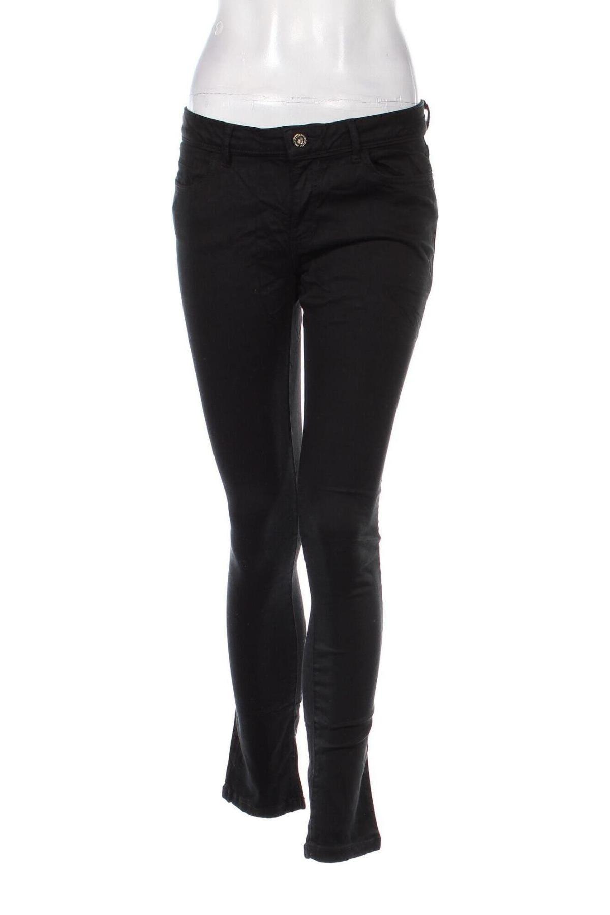 Дамски дънки Zara, Размер L, Цвят Черен, Цена 8,64 лв.