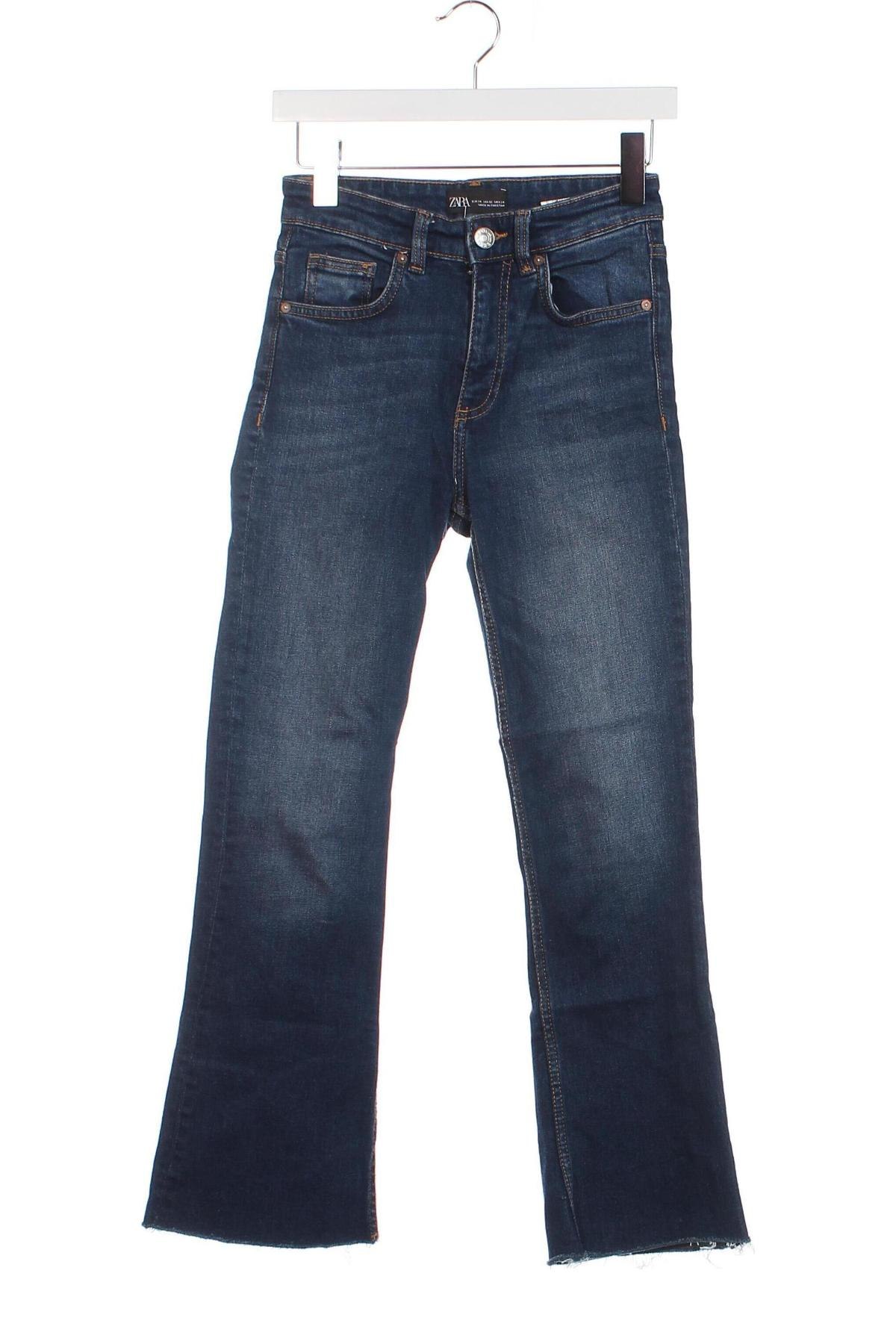 Dámske džínsy  Zara, Veľkosť XS, Farba Modrá, Cena  3,83 €