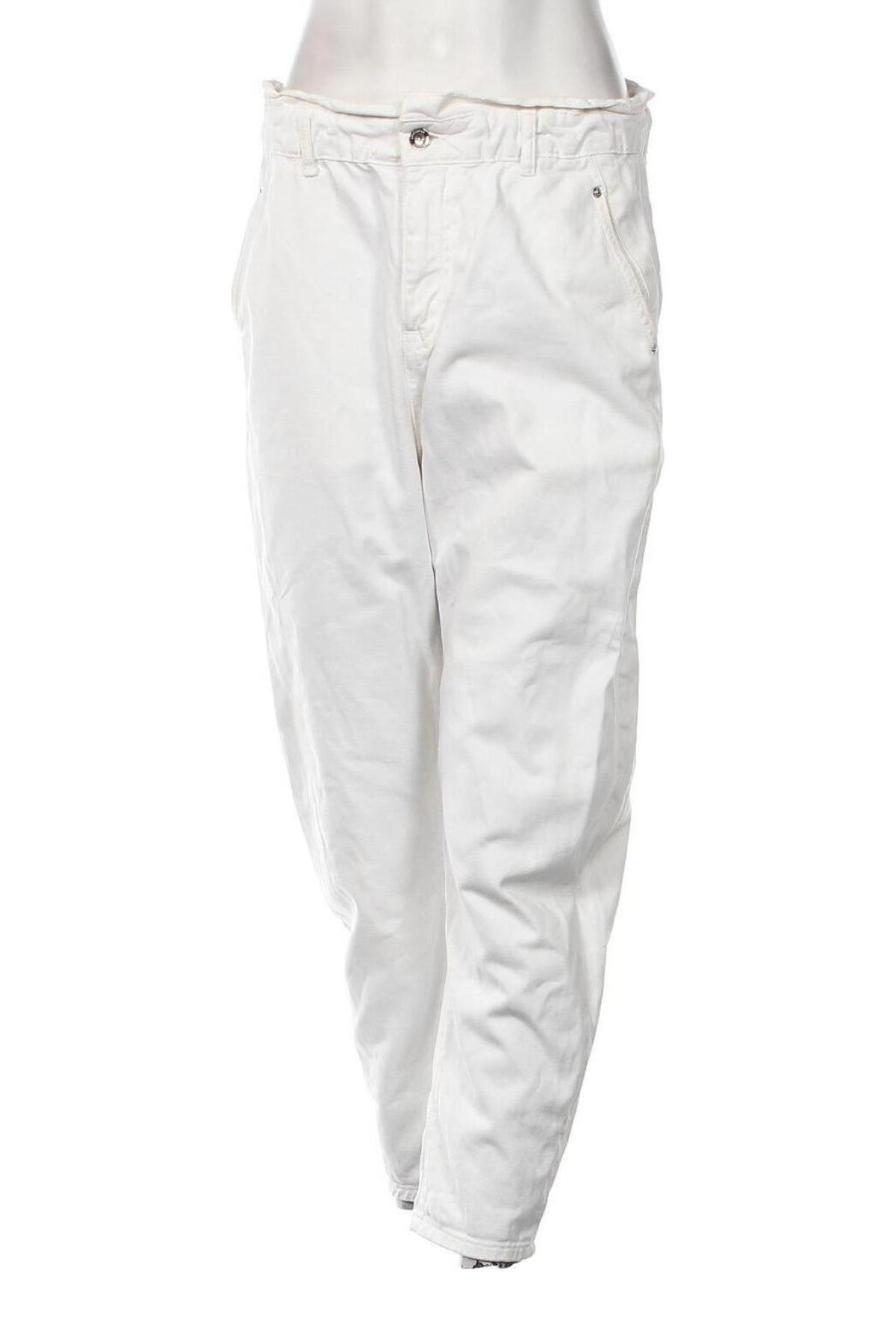 Дамски дънки Zara, Размер S, Цвят Бял, Цена 15,60 лв.
