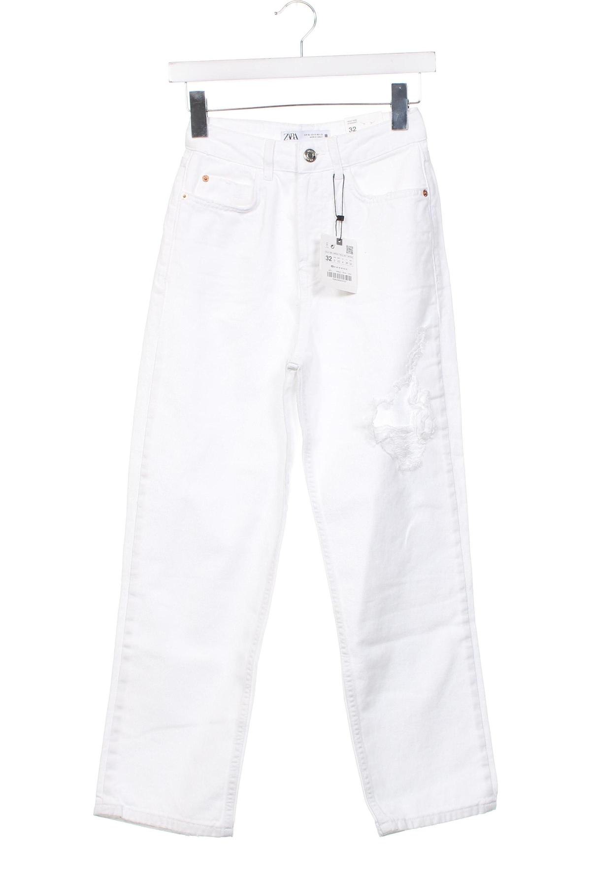 Dámské džíny  Zara, Velikost XXS, Barva Bílá, Cena  324,00 Kč