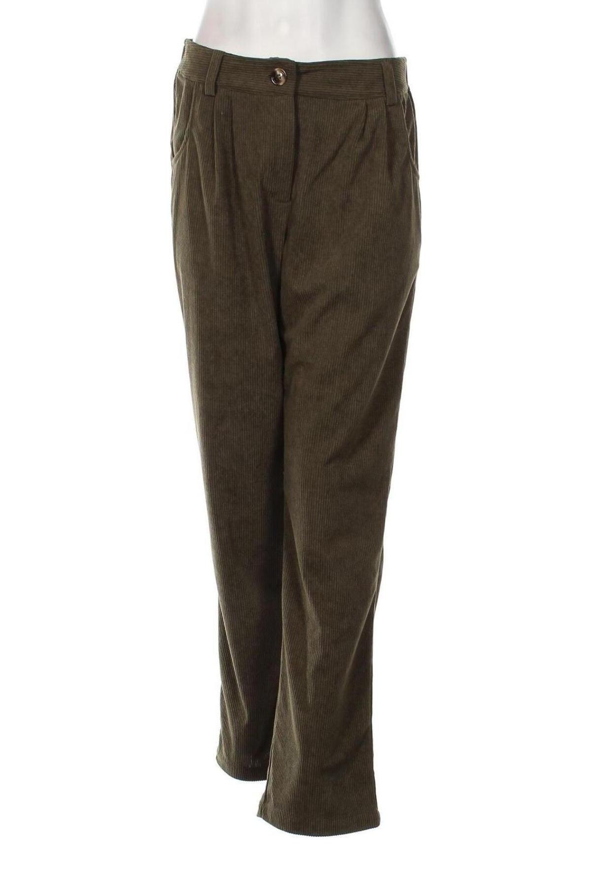 Pantaloni de velvet de femei, Mărime M, Culoare Verde, Preț 44,89 Lei
