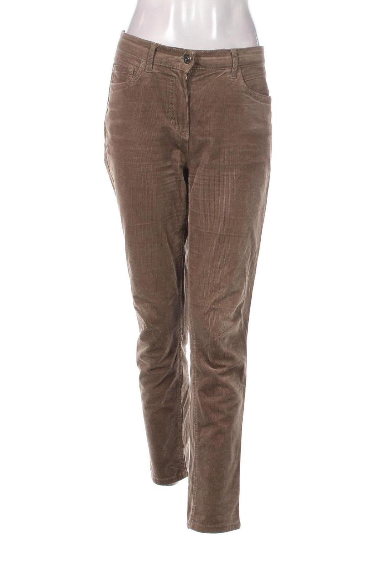 Pantaloni de velvet de femei C&A, Mărime L, Culoare Bej, Preț 44,89 Lei