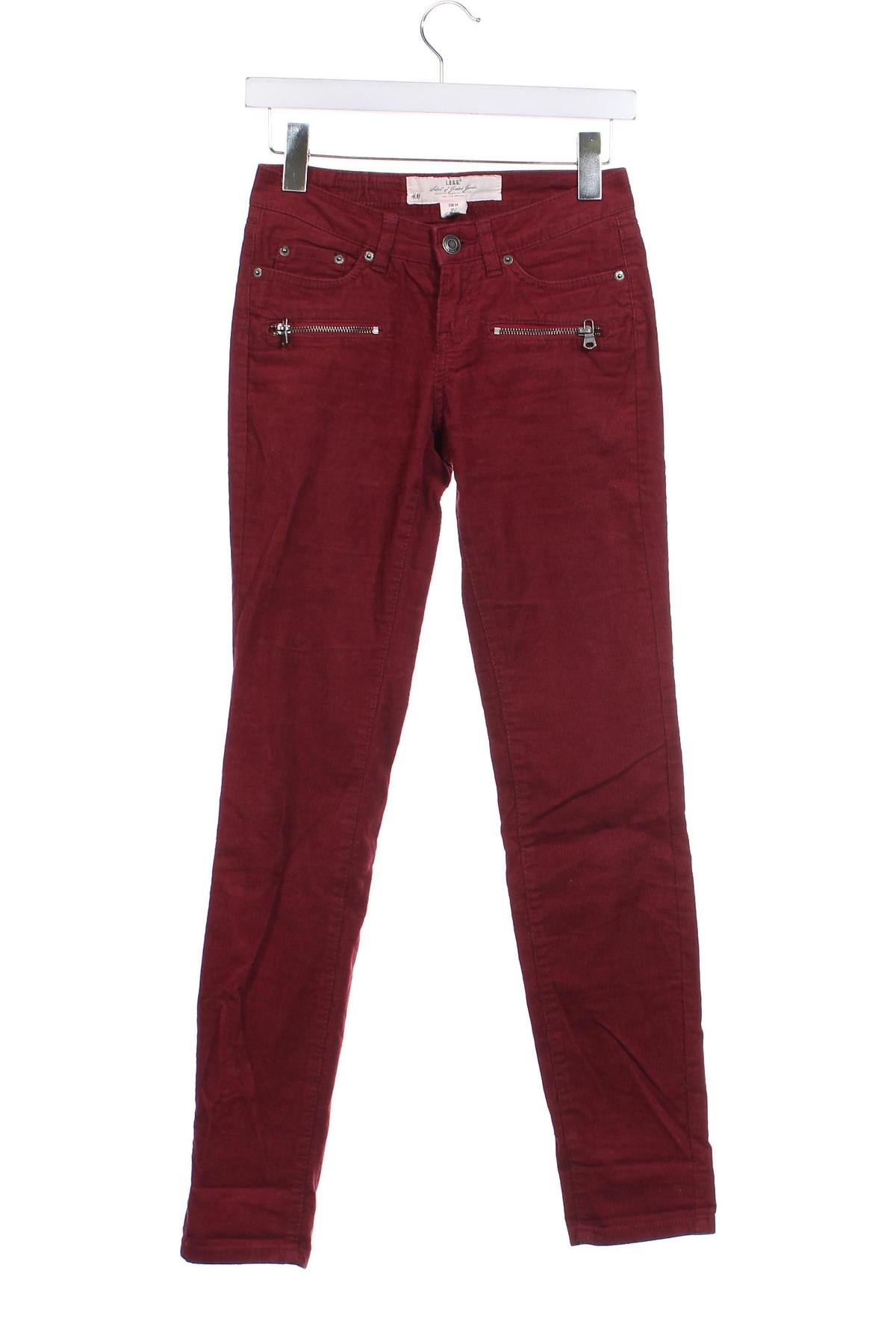 Γυναικείο κοτλέ παντελόνι H&M L.O.G.G., Μέγεθος XS, Χρώμα Κόκκινο, Τιμή 20,50 €