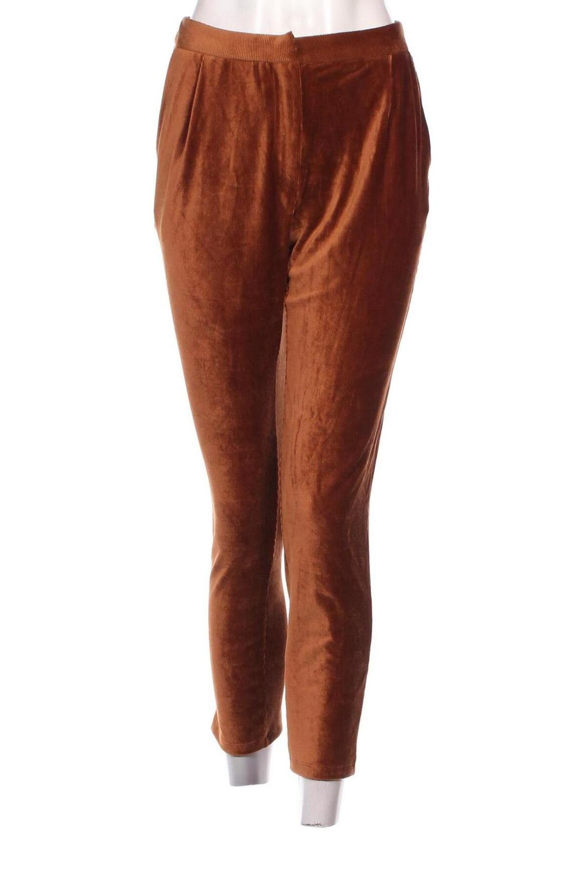 Pantaloni de velvet de femei Lefties, Mărime M, Culoare Maro, Preț 43,88 Lei