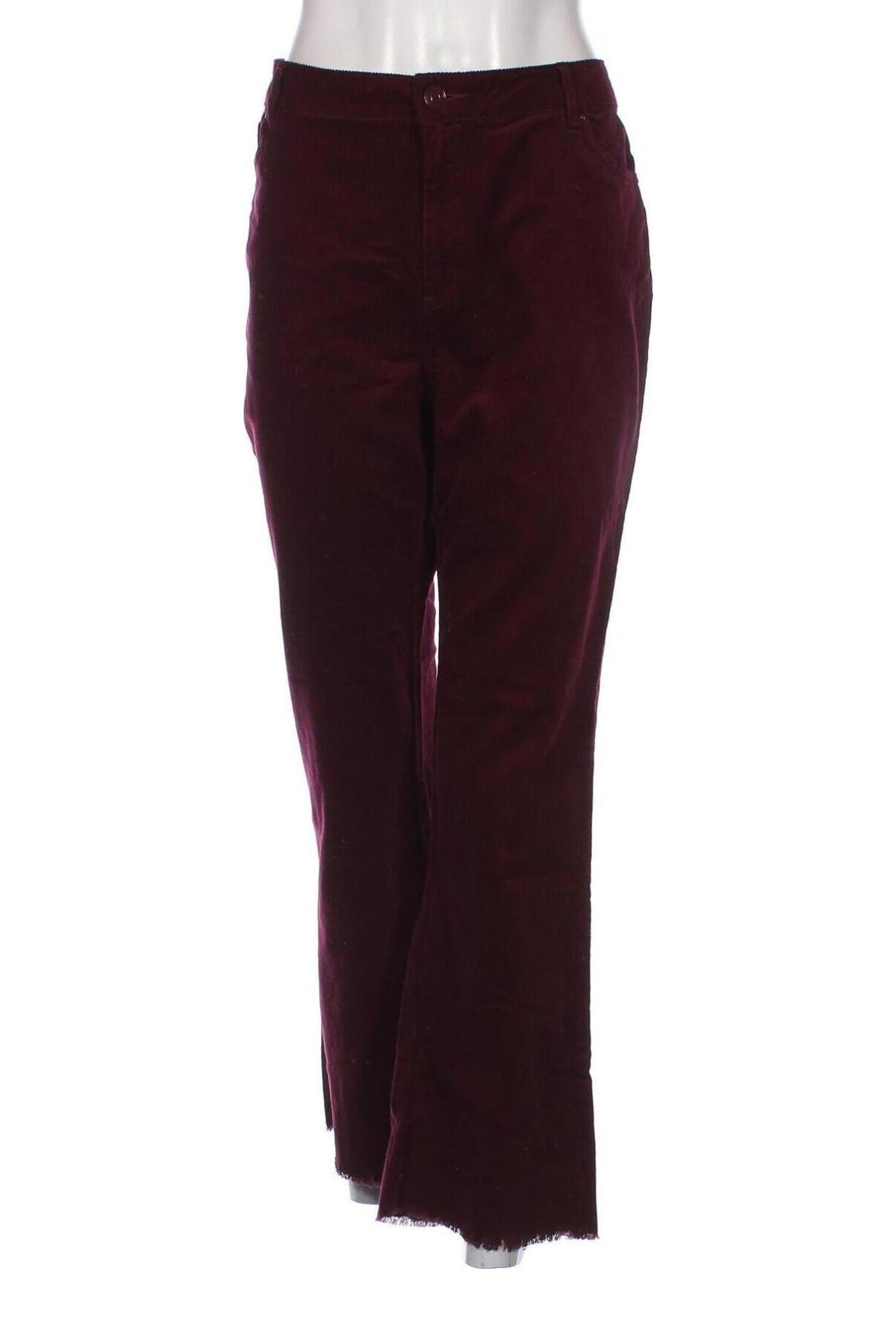 Pantaloni de velvet de femei Oviesse, Mărime L, Culoare Mov, Preț 151,32 Lei